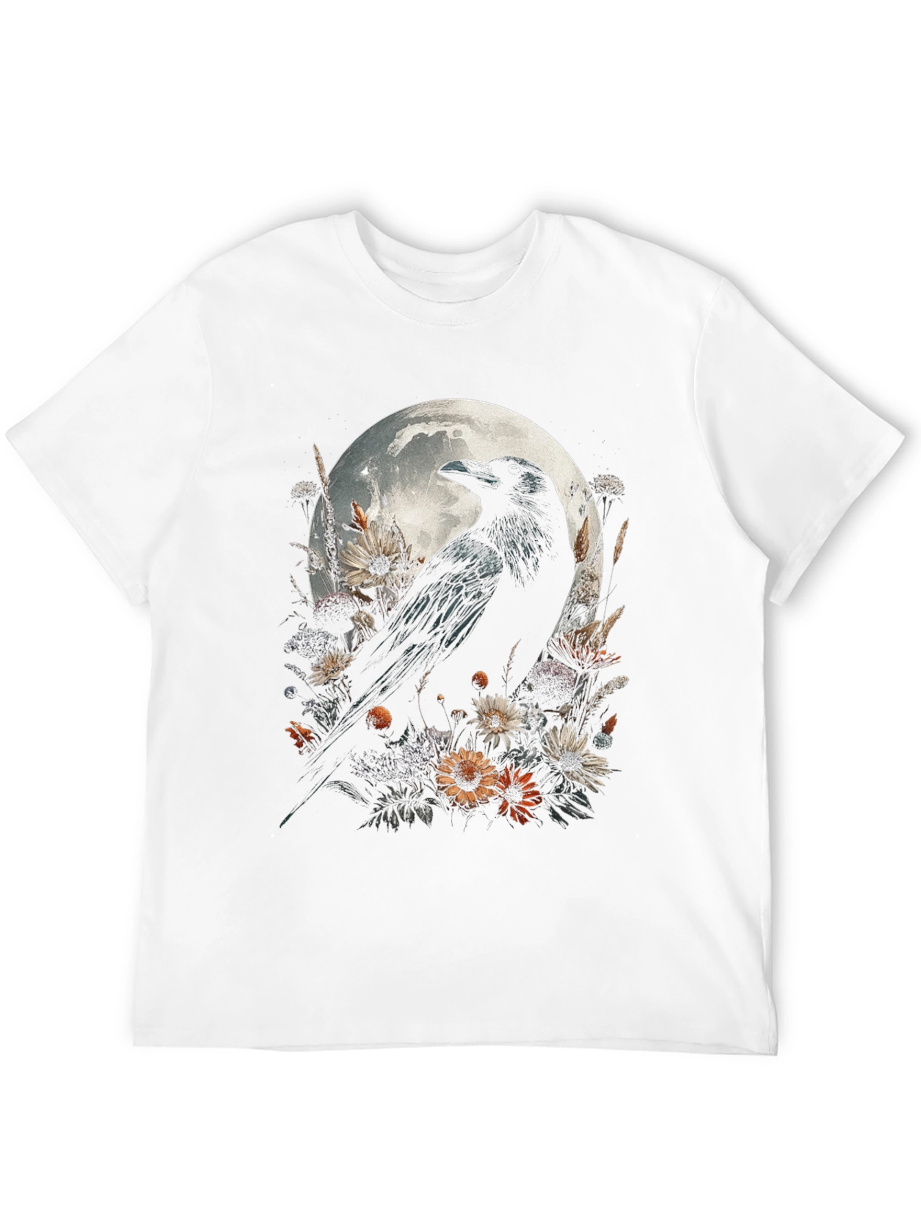 Raven & Moon Graphic Tee - Mens Black T-Shirt