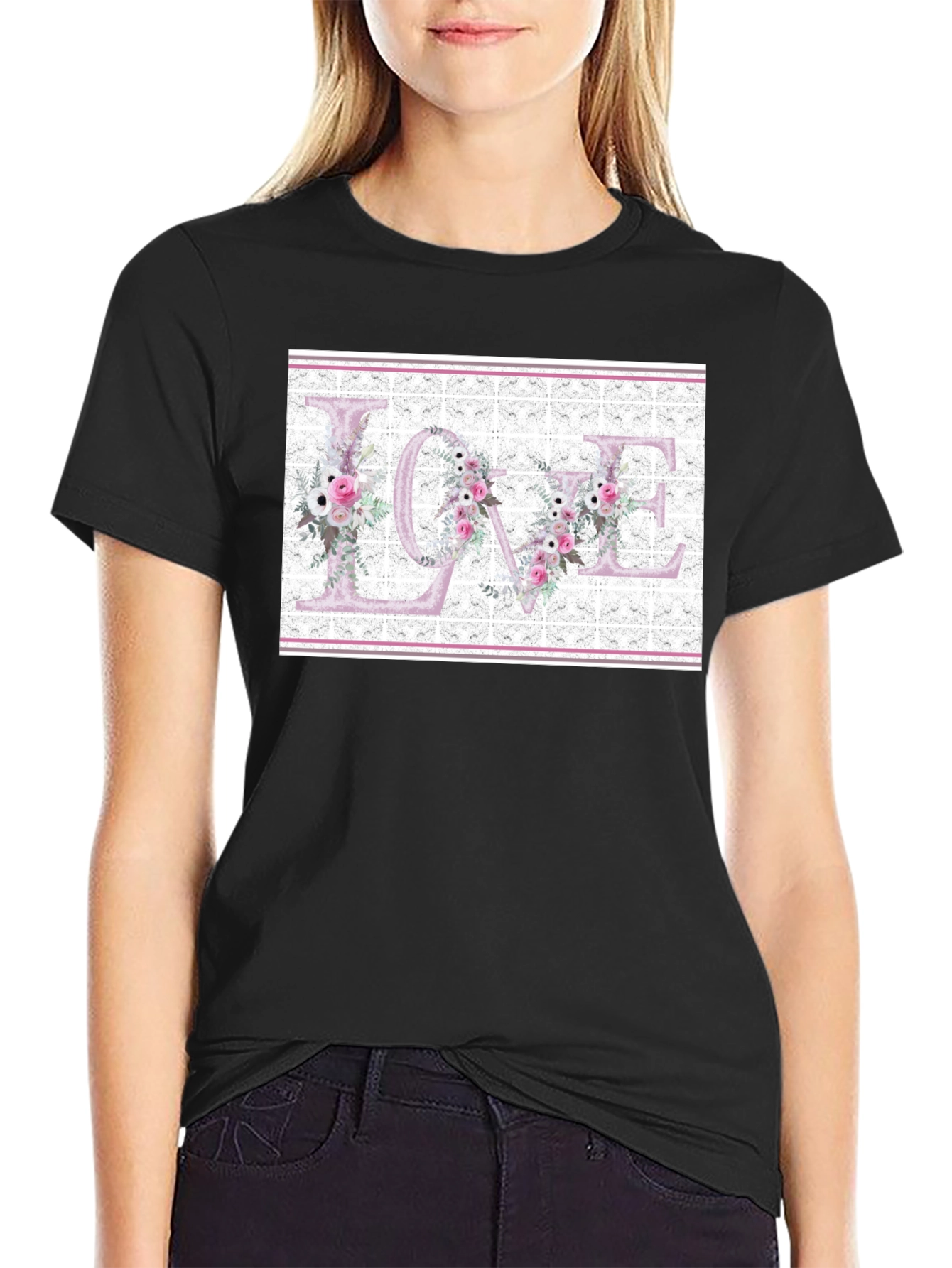 Floral LOVE Graphic T-Shirt