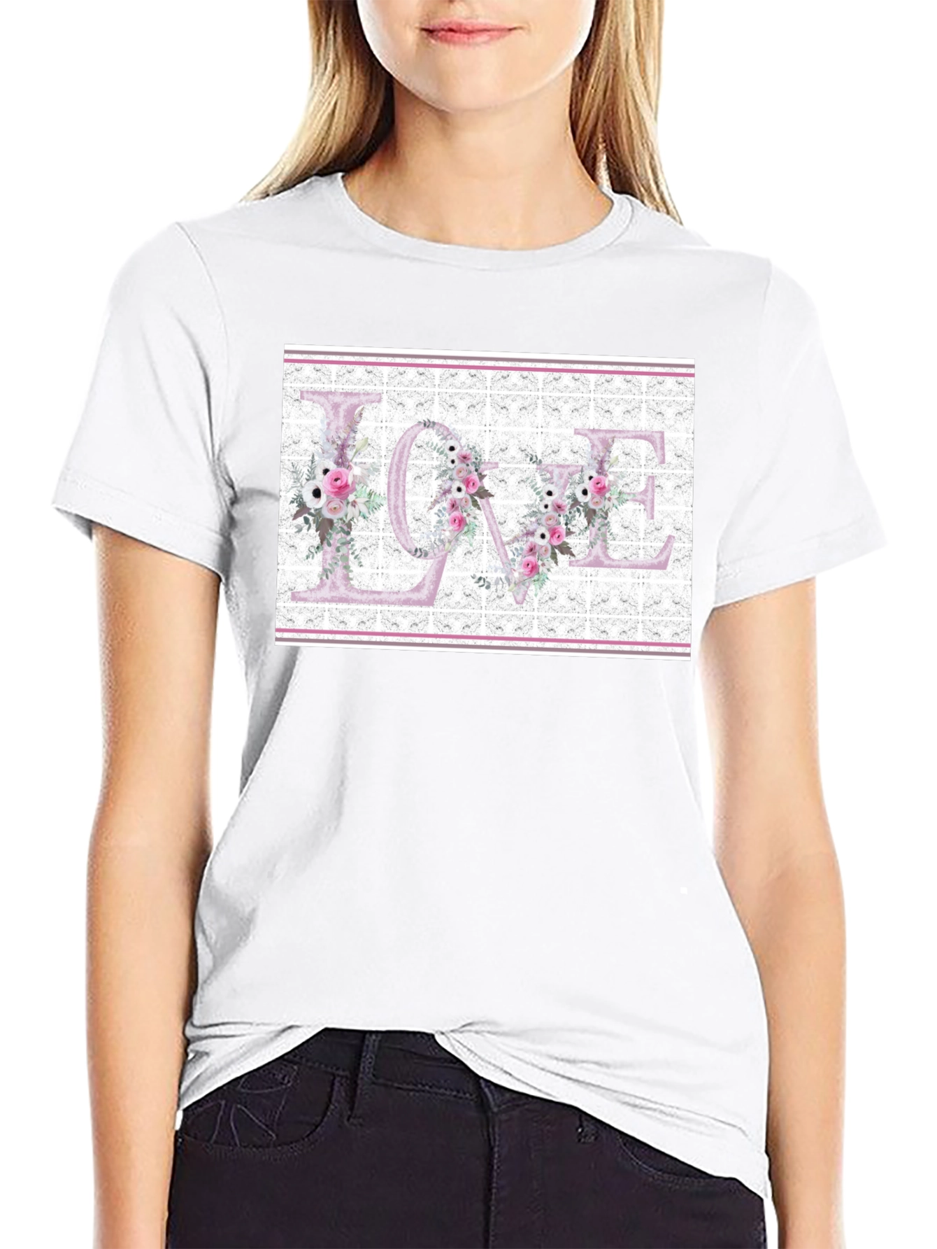 Floral LOVE Graphic T-Shirt