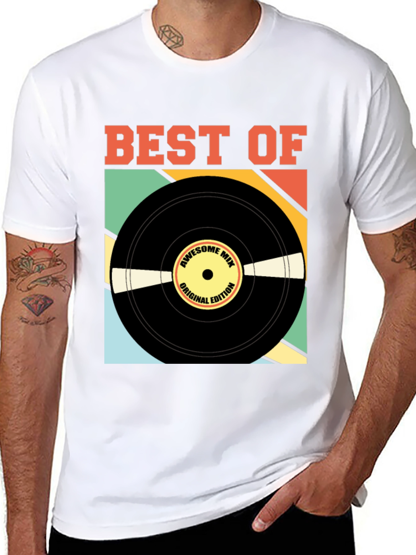 Retro Vinyl Record Graphic T-Shirt