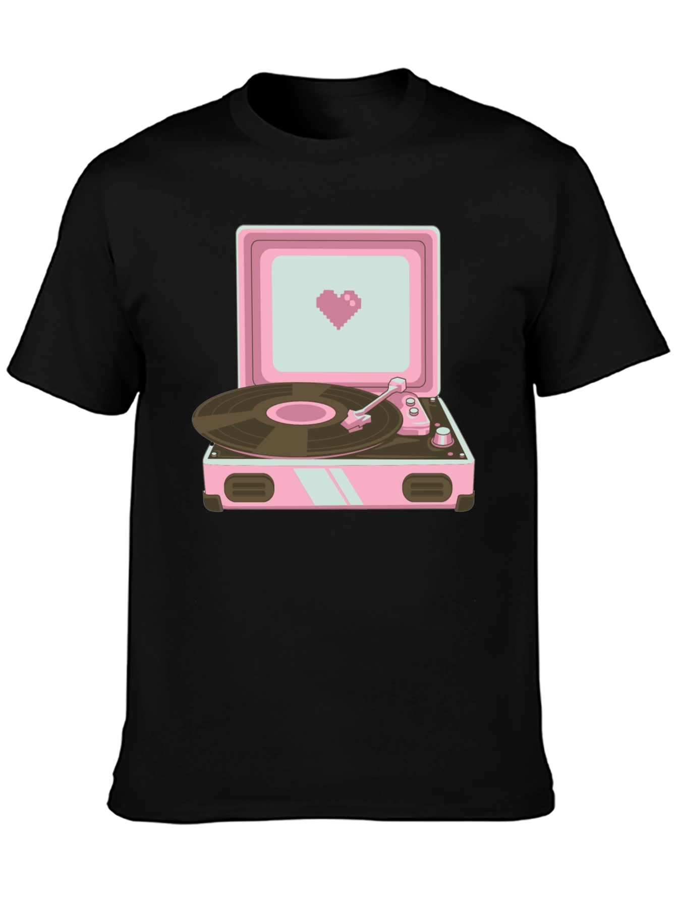 Retro Record Player Graphic T-Shirt
