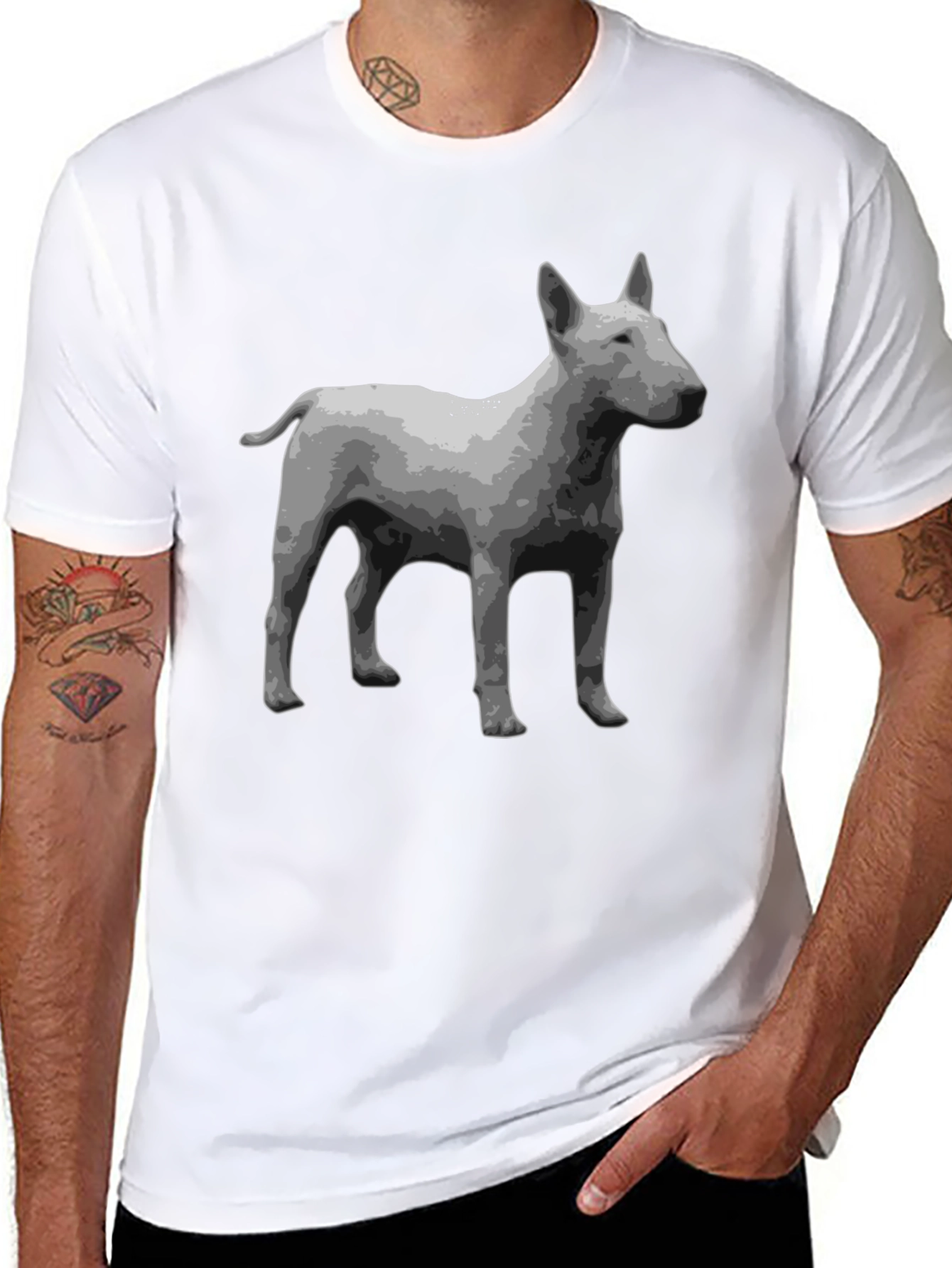 Cool Dog Graphic Tee - Black