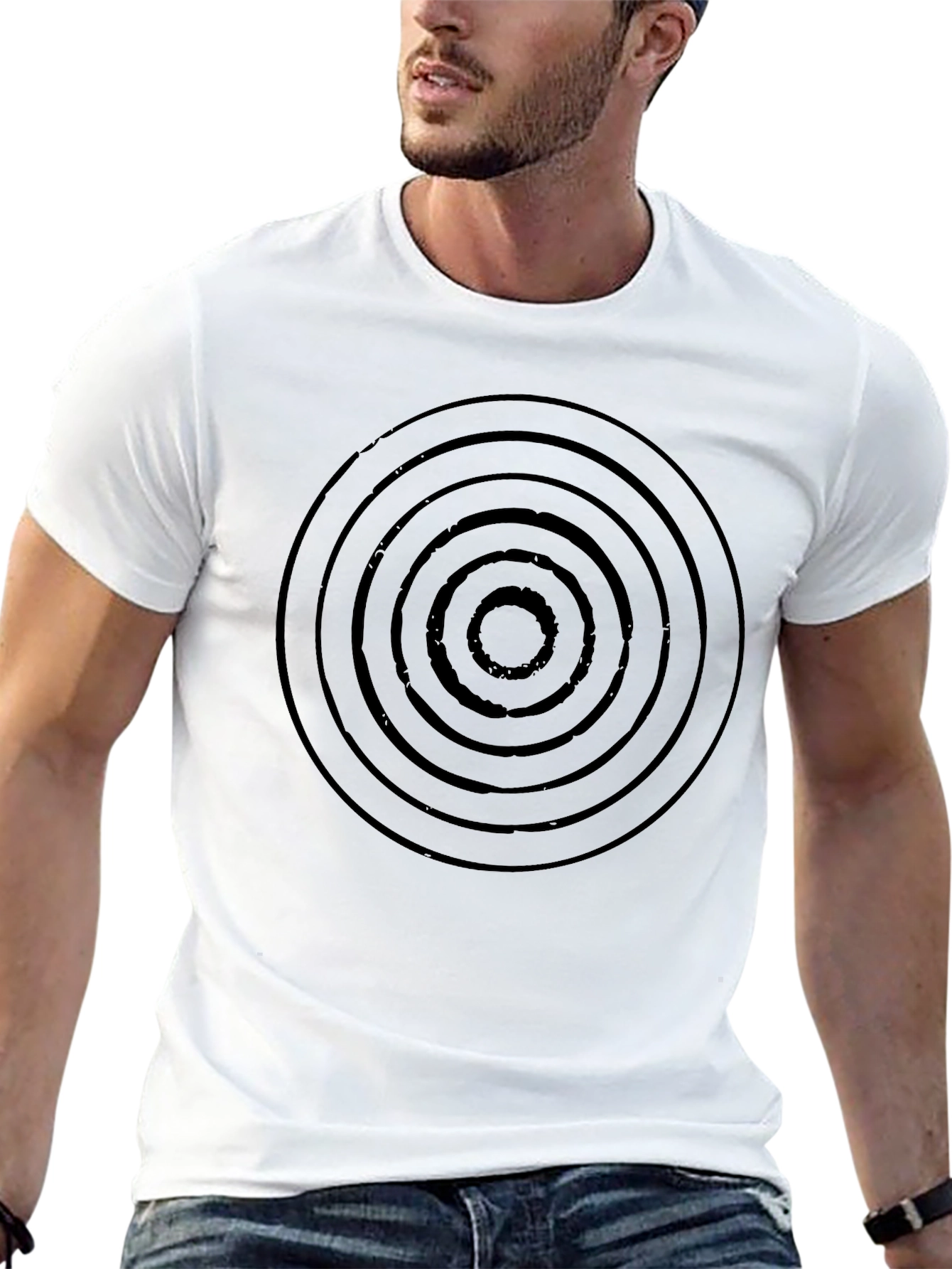 Target Circle Graphic Tee - Black Casual Shirt