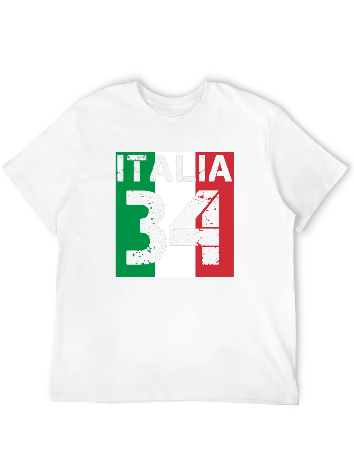 Italia 34 Graphic Tee - Italian Flag Design
