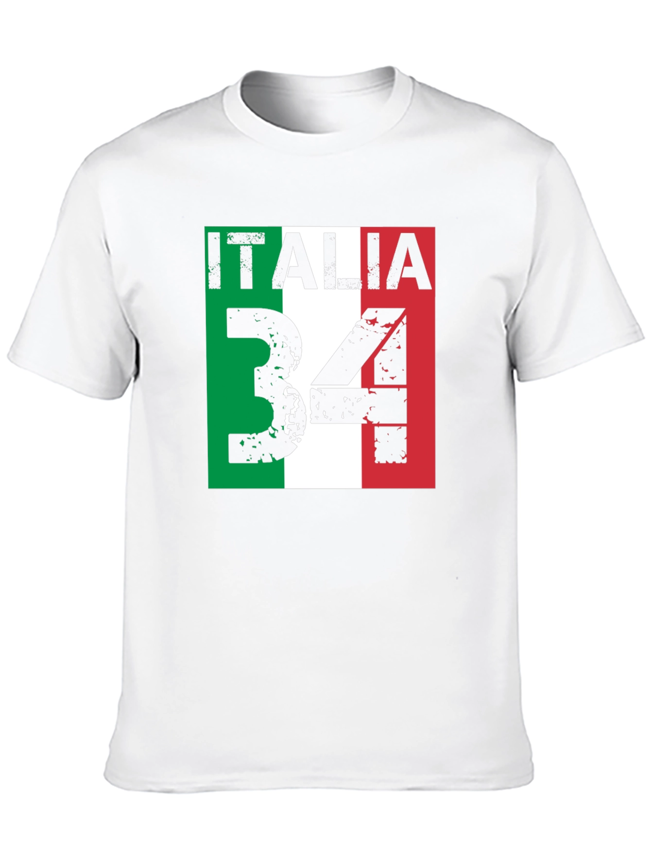Italia 34 Graphic Tee - Italian Flag Design