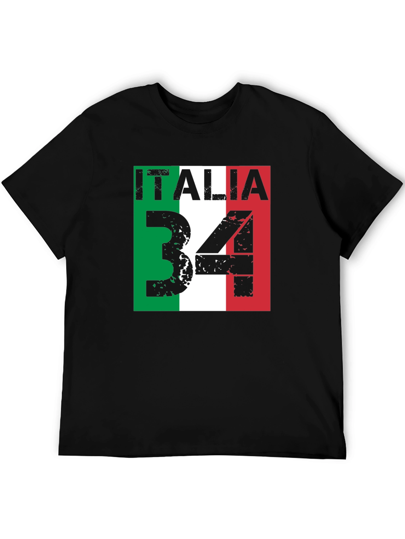 Italia 34 Graphic Tee - Italian Flag Design