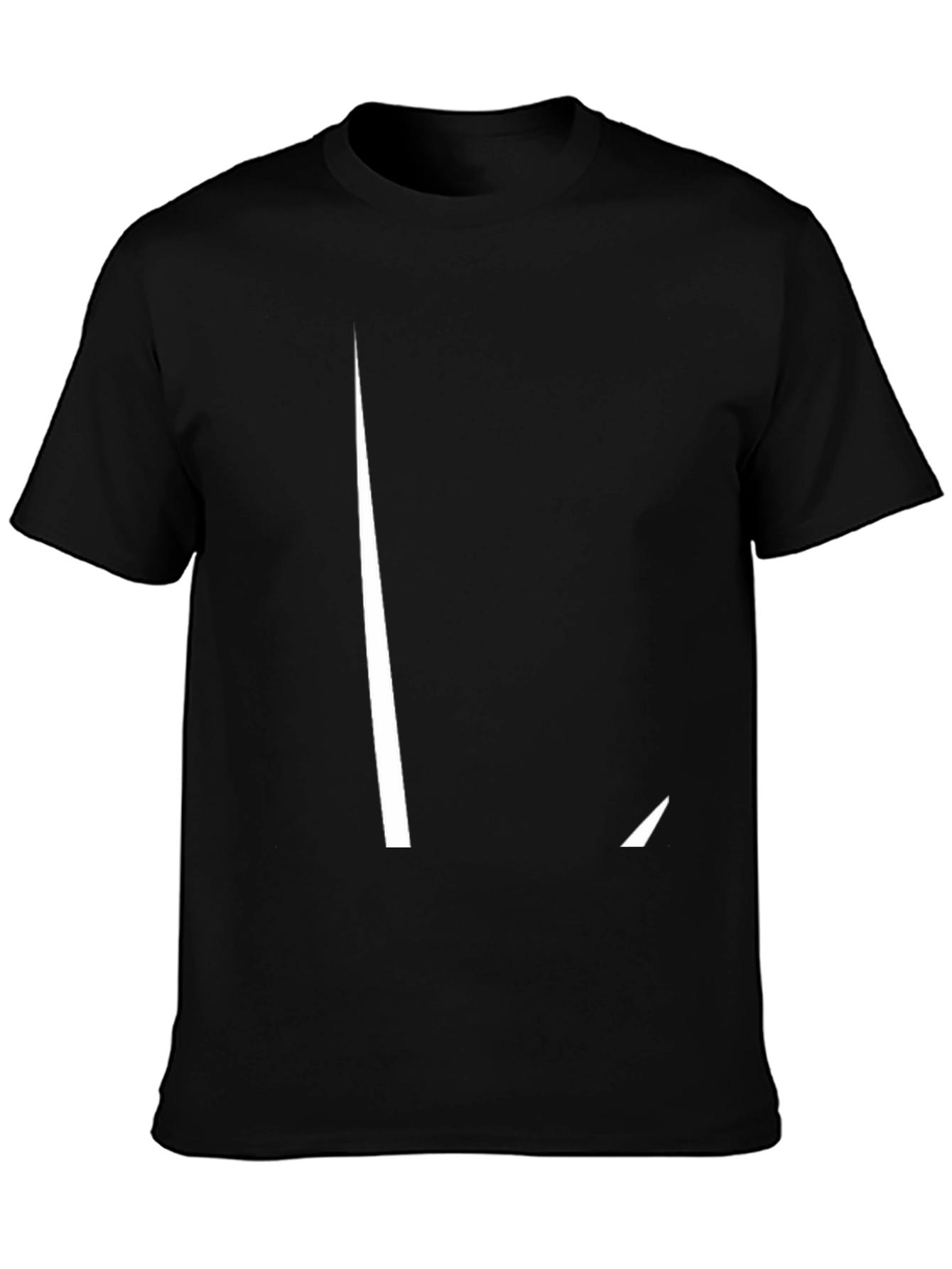 Modern Graphic Black T-Shirt with Bold White Accent