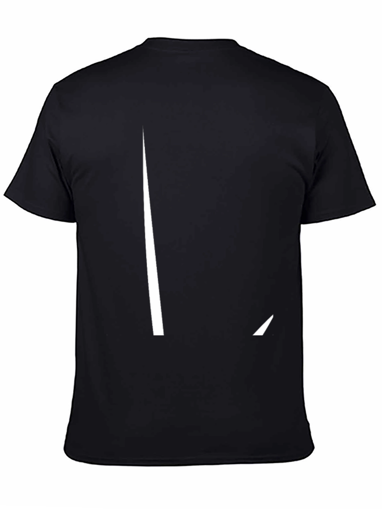 Modern Graphic Black T-Shirt with Bold White Accent