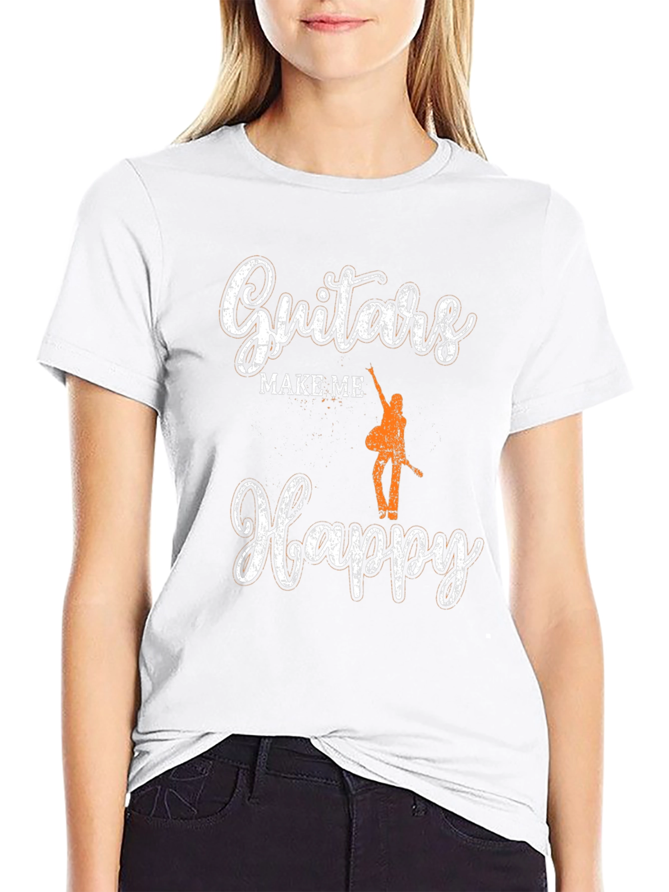Guitars Make Me Happy Graphic T-Shirt