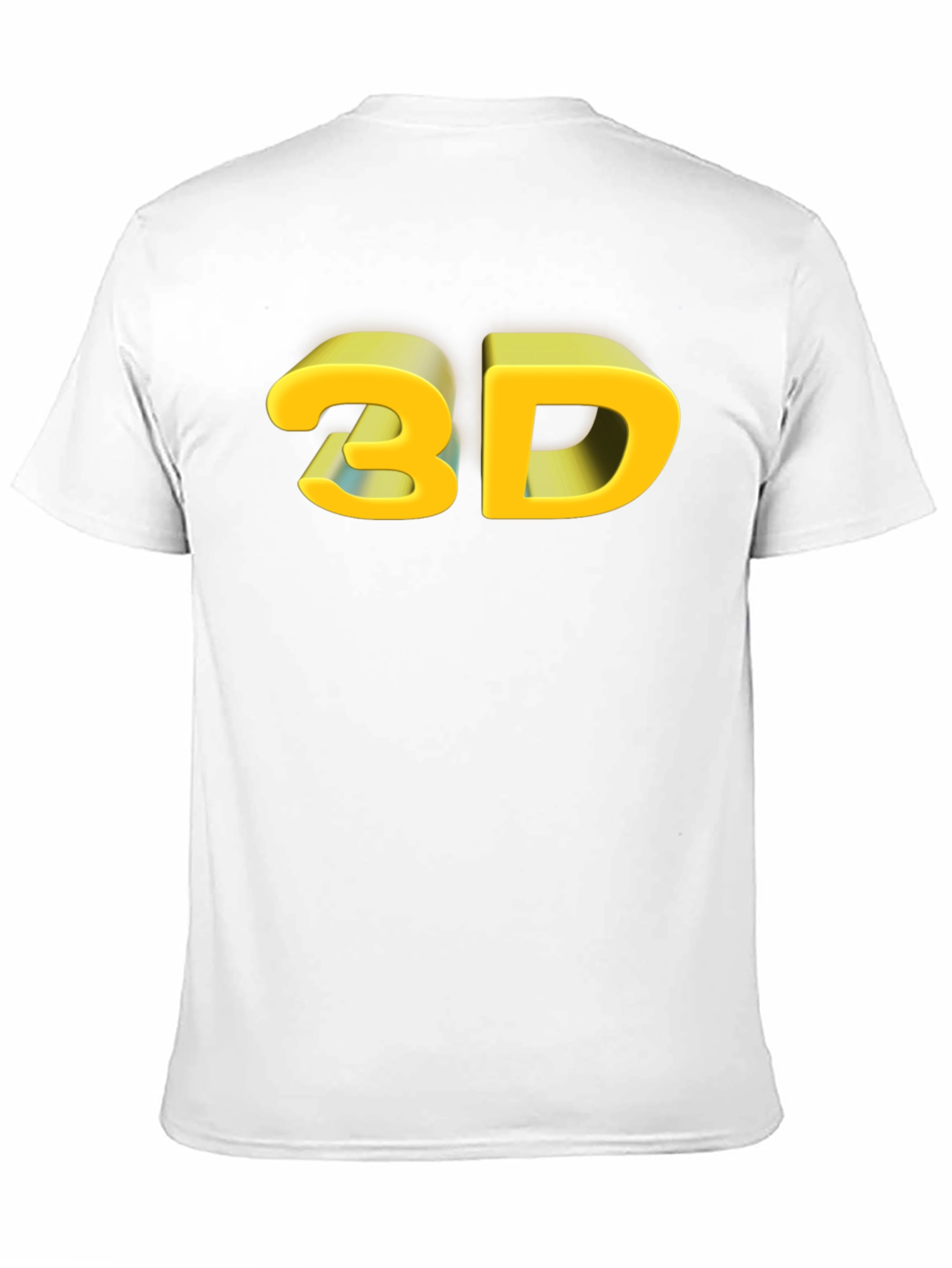 3D Graphic Print Black T-Shirt