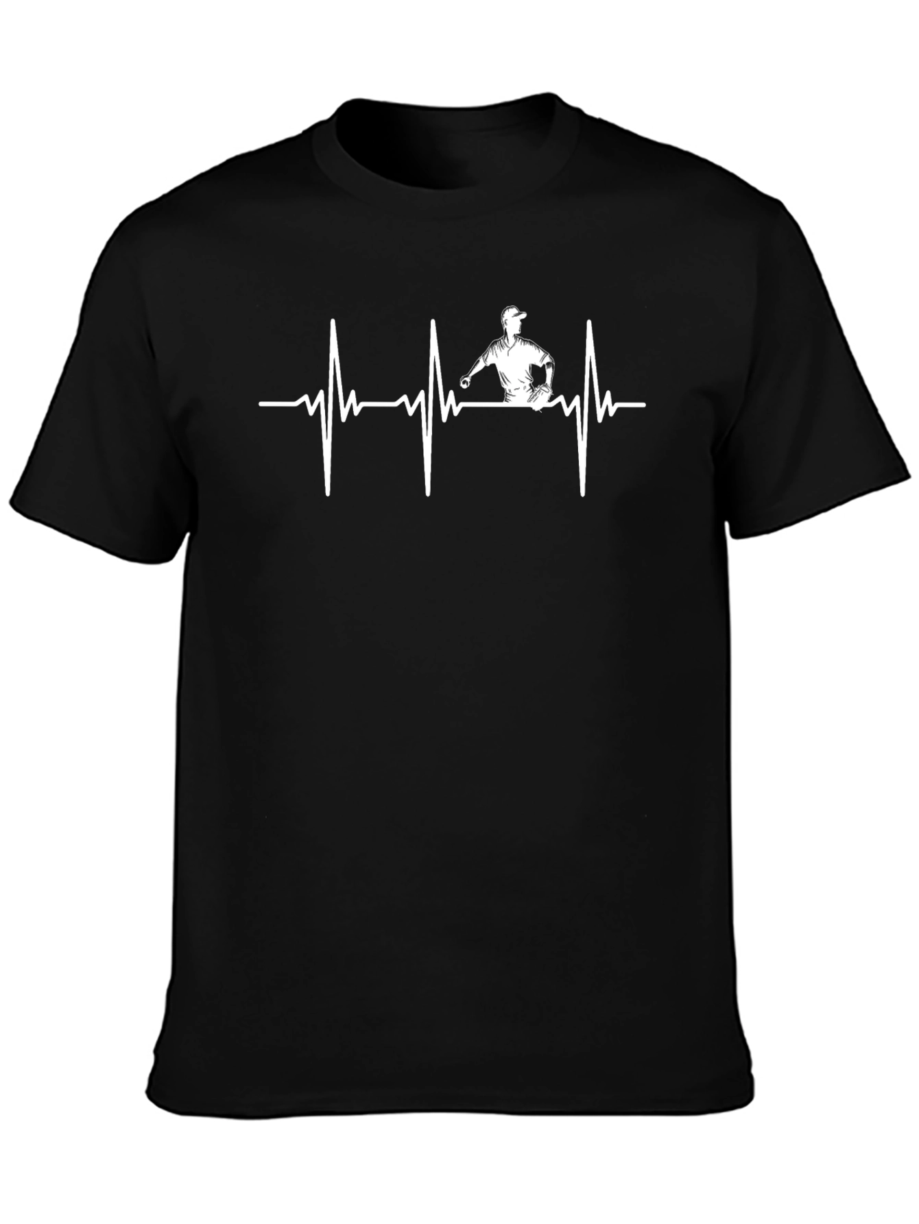 Baseball Heartbeat Graphic T-Shirt