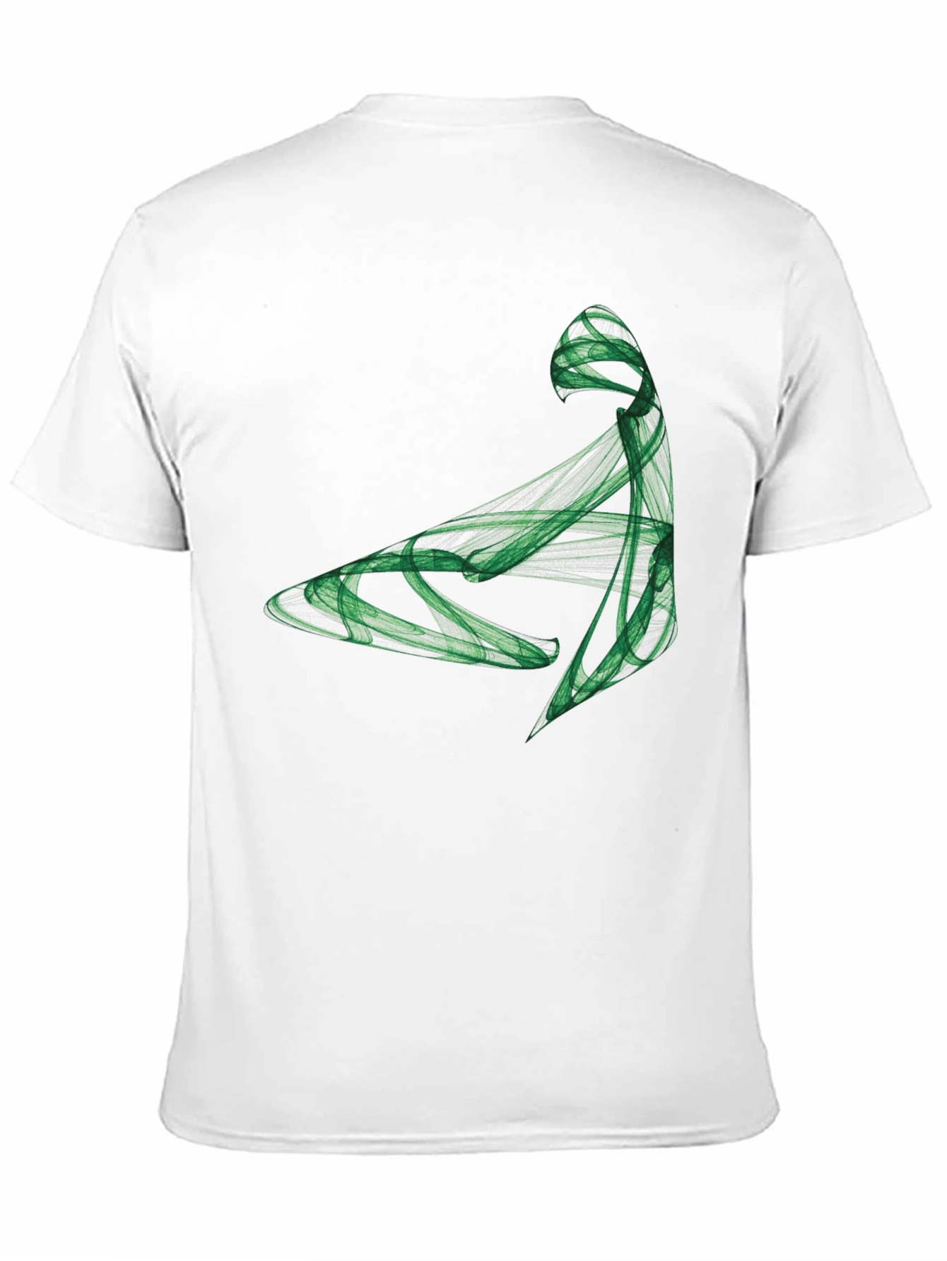Abstract Green Graphic Black T-Shirt