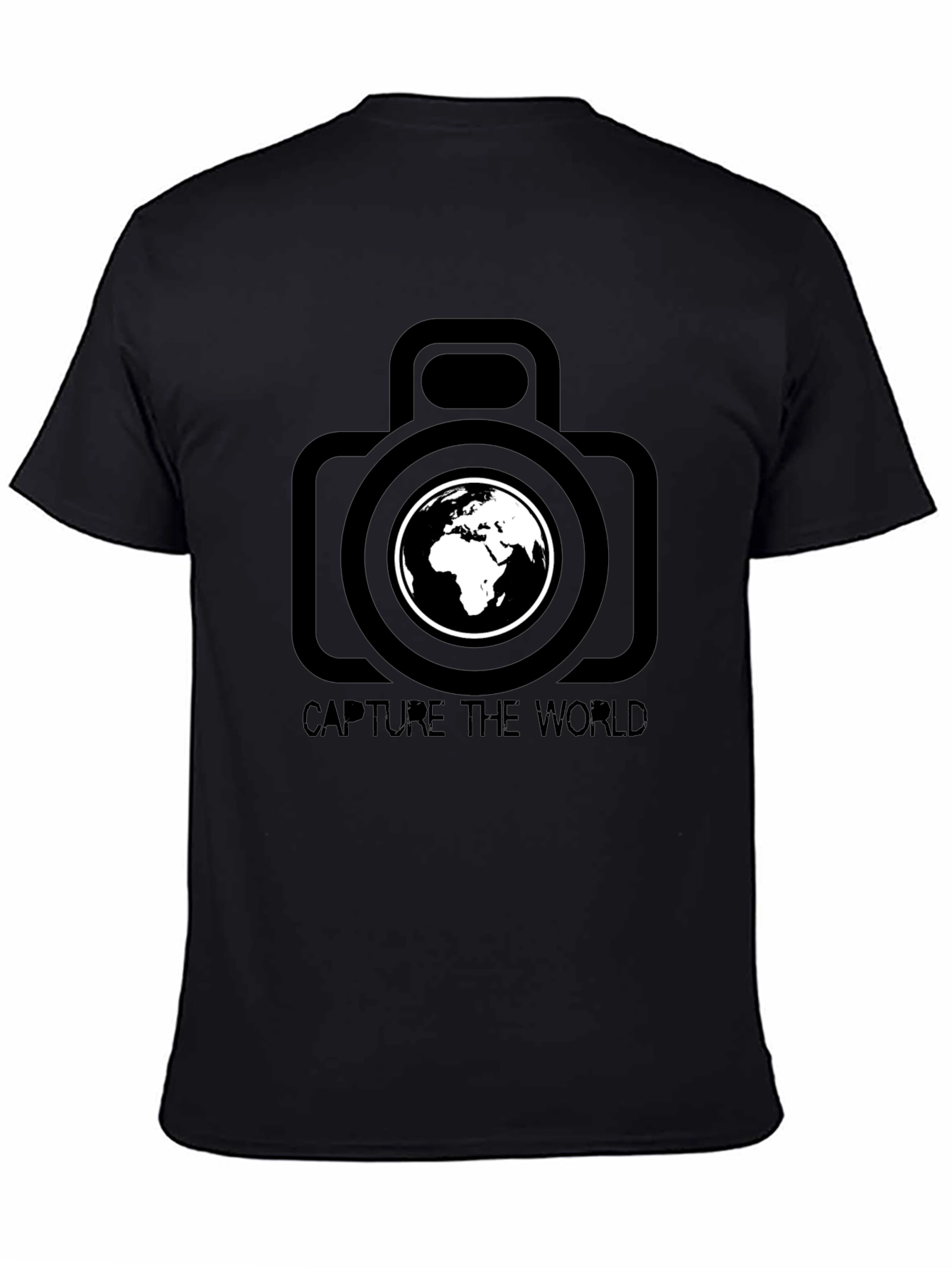 Capture The World Black Graphic T-Shirt
