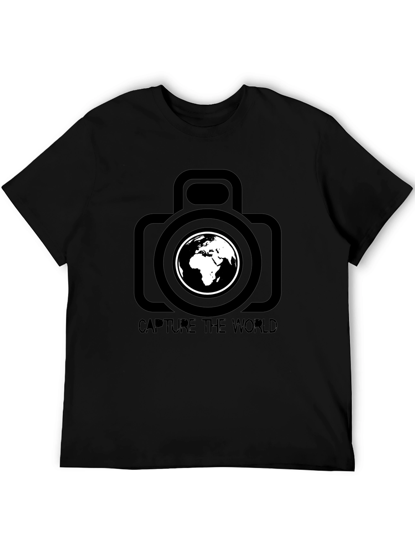 Capture The World Black Graphic T-Shirt
