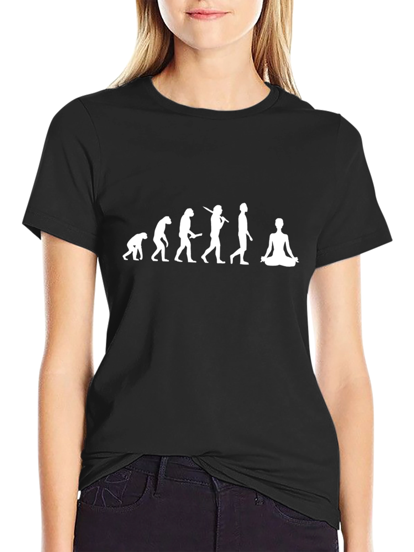 Evolution Yoga Graphic T-Shirt - Black