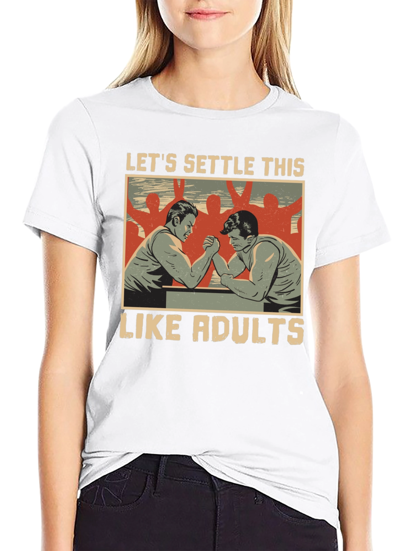 Lets Settle This Like Adults Black T-Shirt