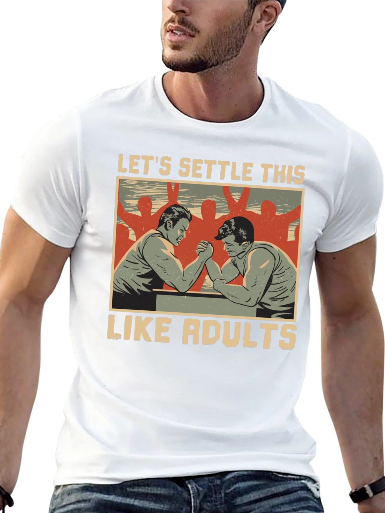 Lets Settle This Like Adults Black T-Shirt