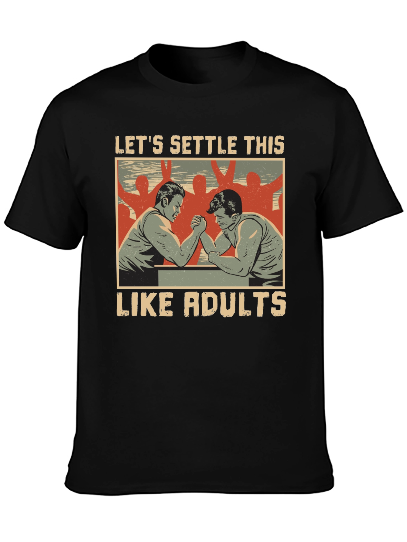 Lets Settle This Like Adults Black T-Shirt