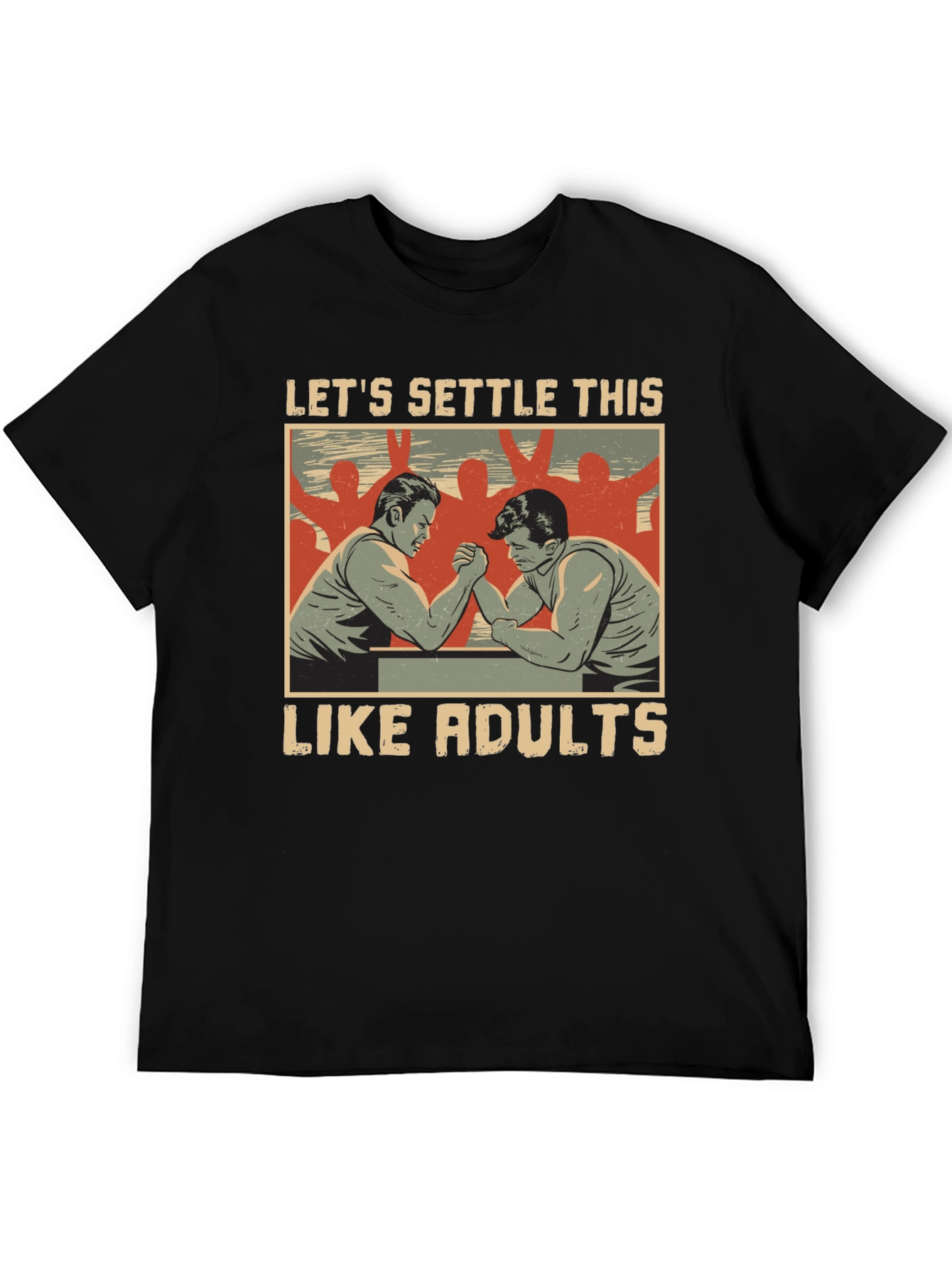 Lets Settle This Like Adults Black T-Shirt