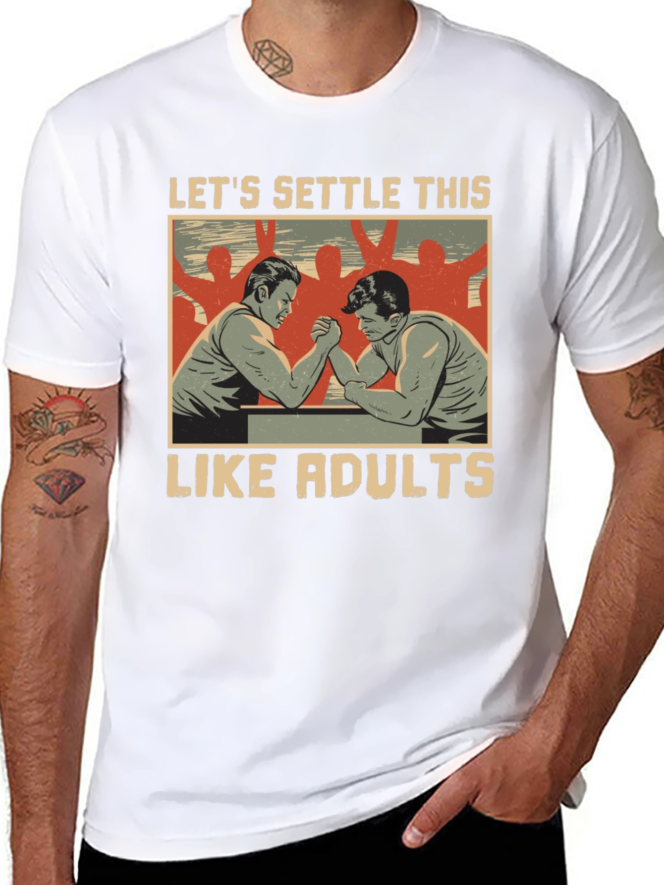 Lets Settle This Like Adults Black T-Shirt