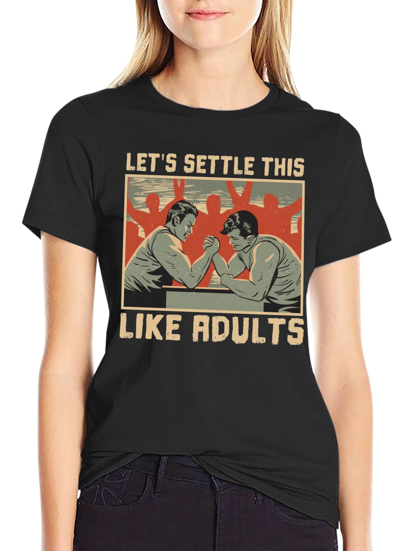 Lets Settle This Like Adults Black T-Shirt