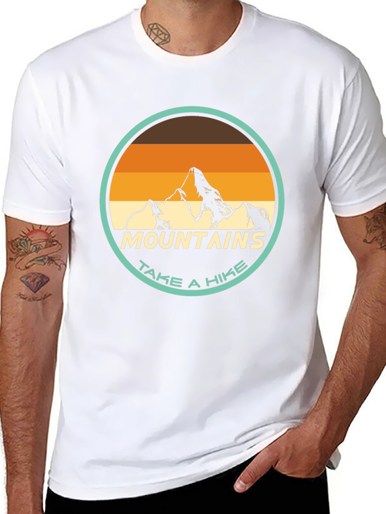 Mountains Take a Hike Black Graphic Tee