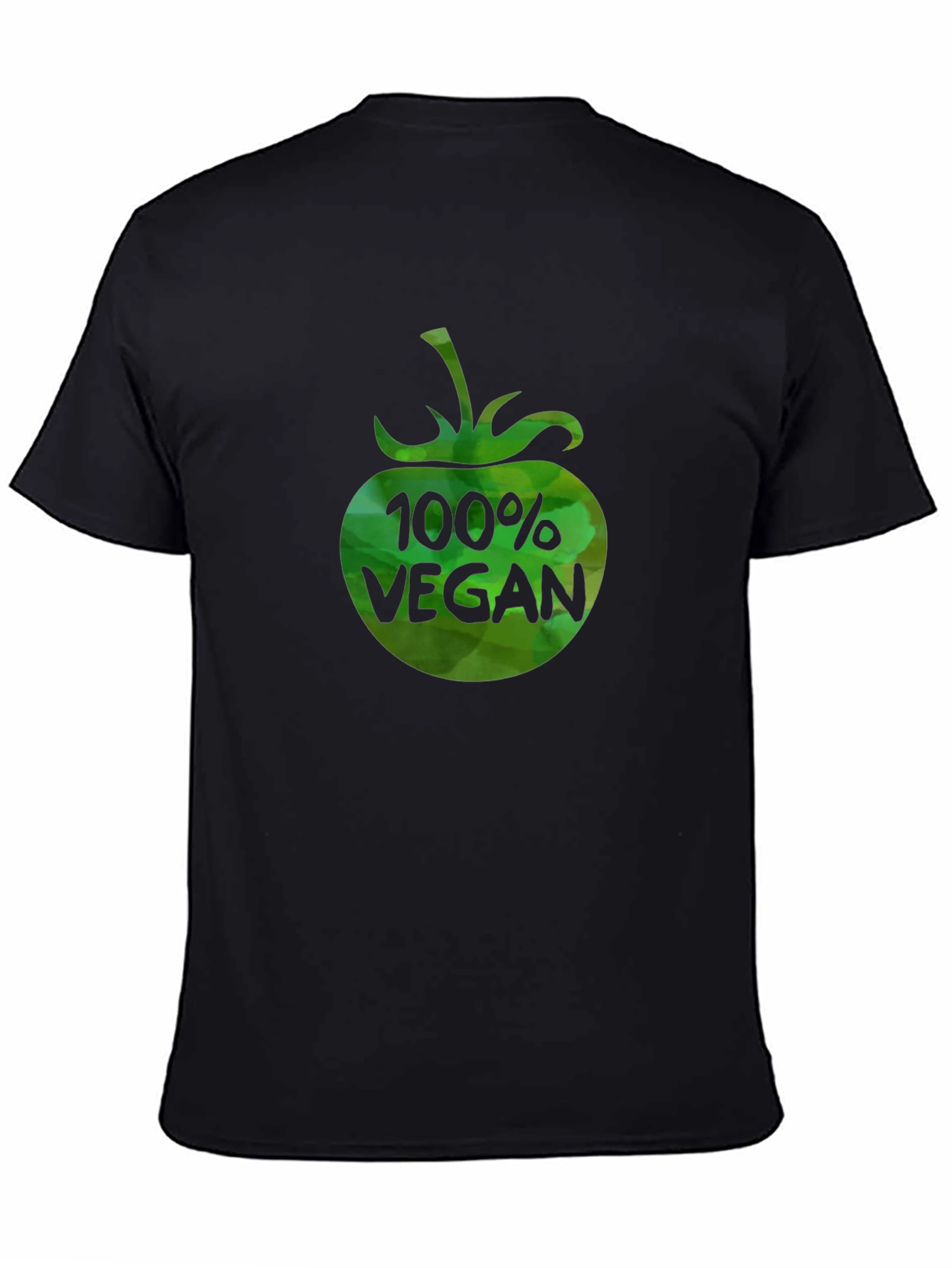 100% Vegan Graphic T-Shirt - Black