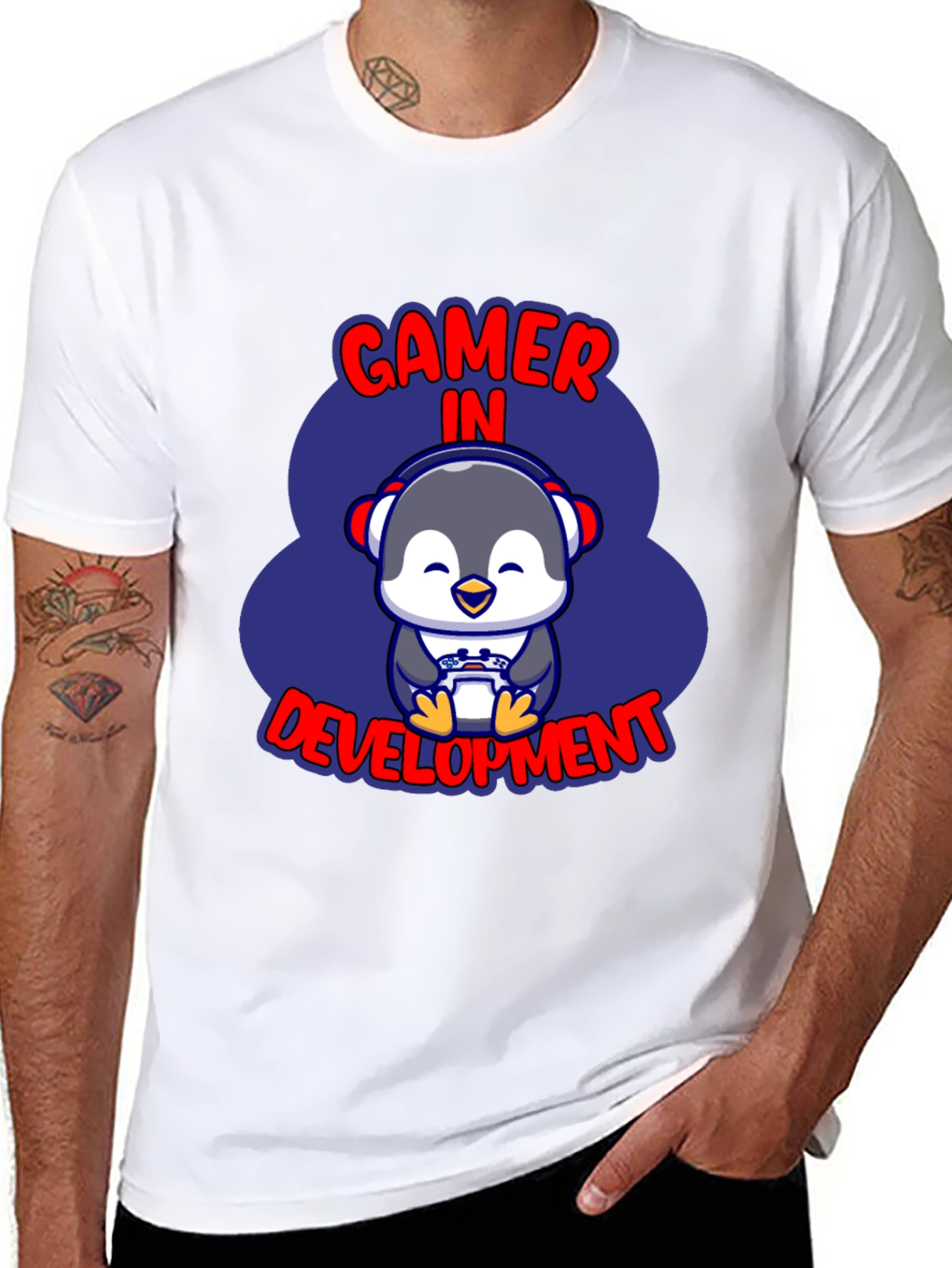 Gamer in Development Penguin T-Shirt