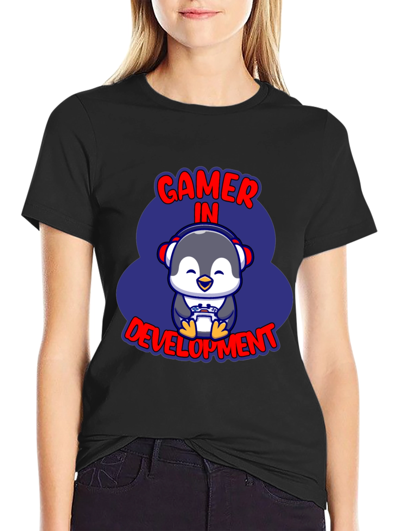 Gamer in Development Penguin T-Shirt