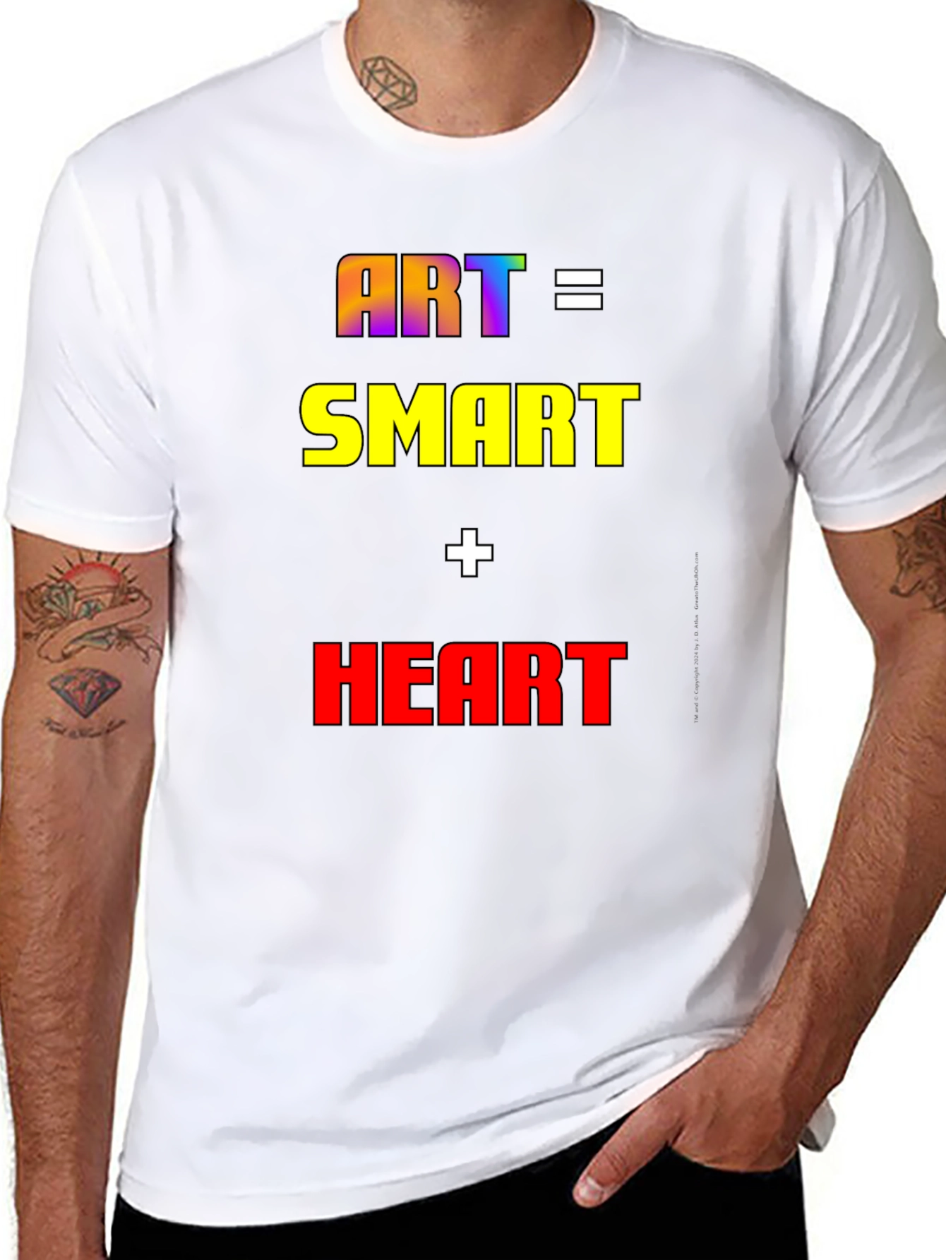 Art Equals Smart Plus Heart T-Shirt