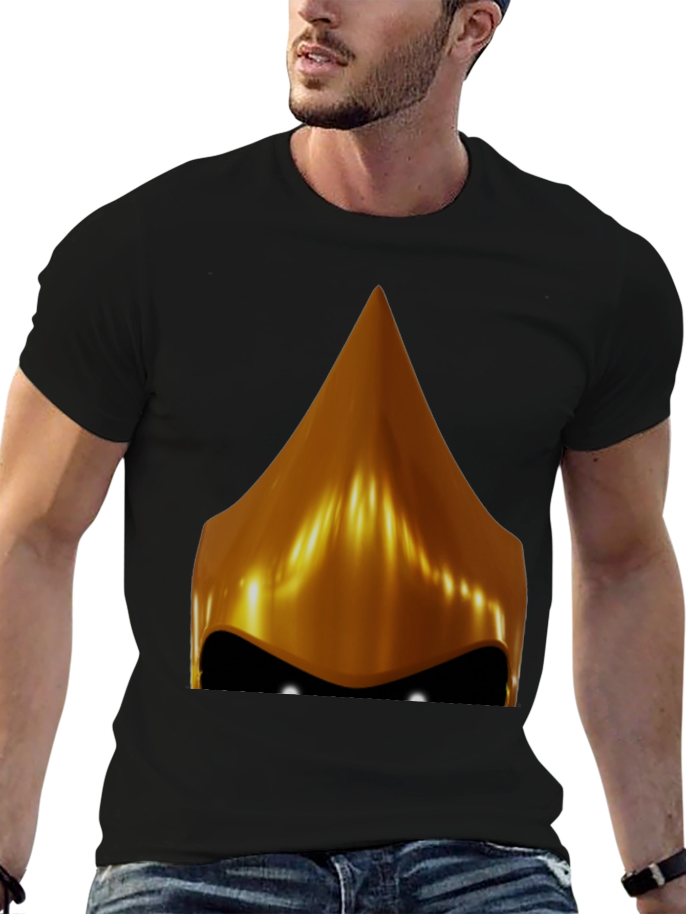 Golden Helmet Graphic Tee - Mens Black T-Shirt