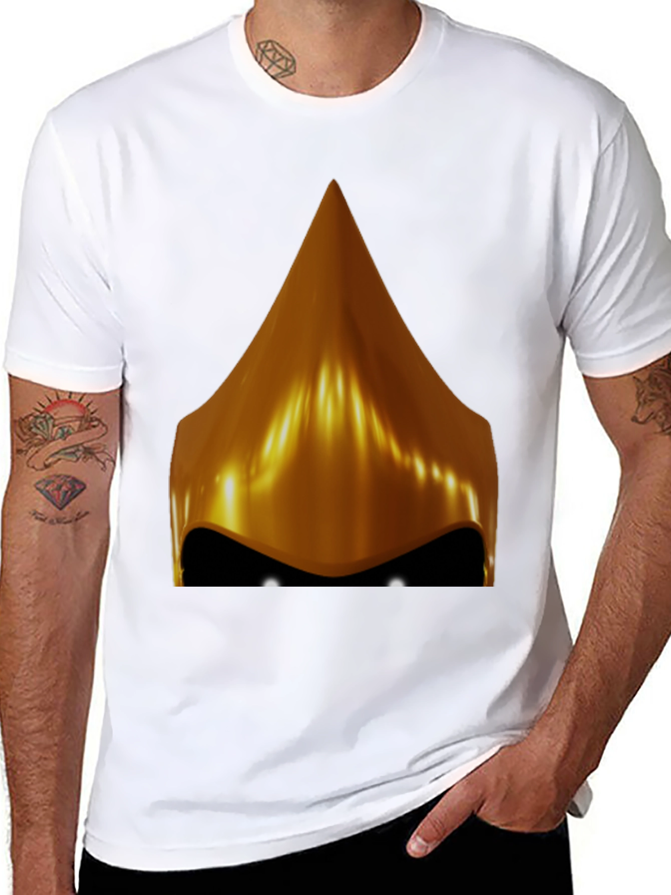 Golden Helmet Graphic Tee - Mens Black T-Shirt
