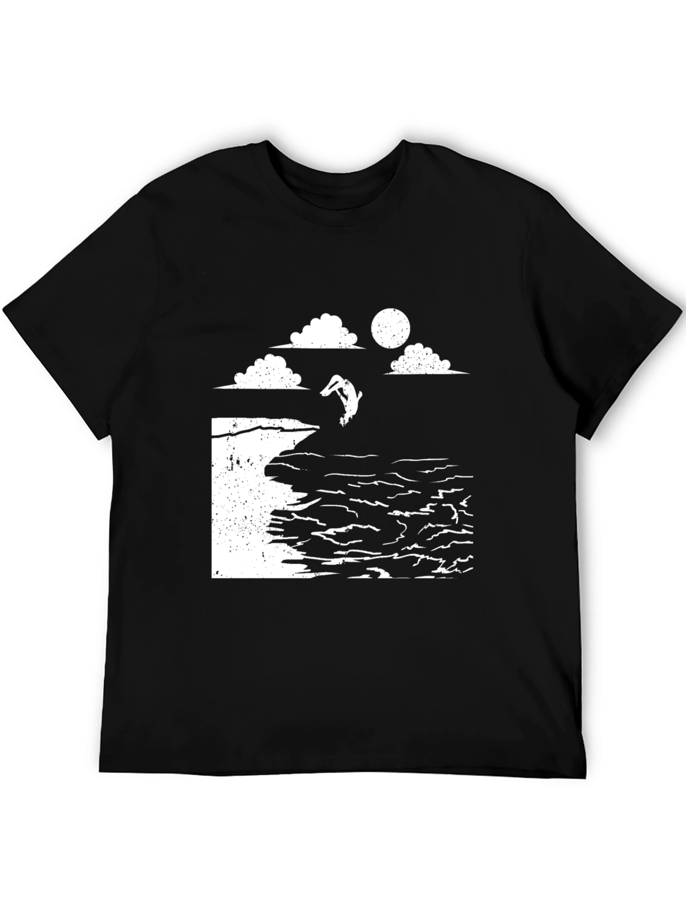 Cliff Diver Graphic T-Shirt - Black