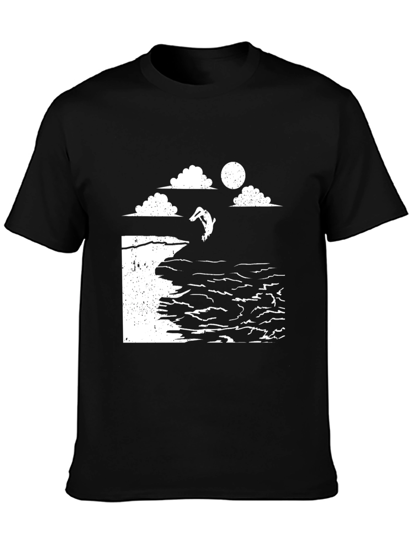 Cliff Diver Graphic T-Shirt - Black