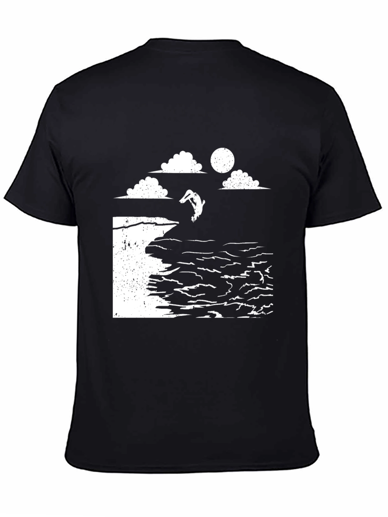 Cliff Diver Graphic T-Shirt - Black