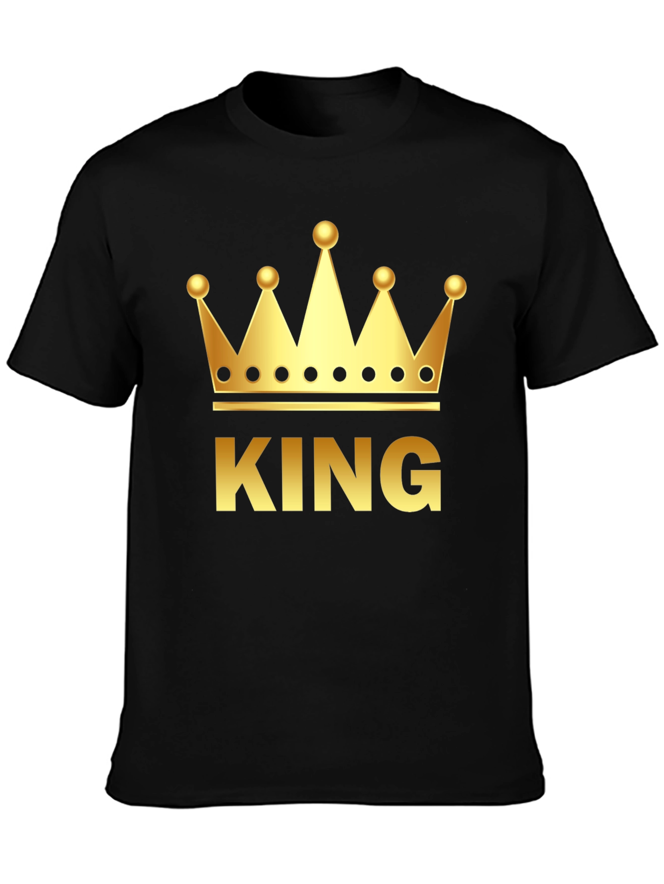 King Crown Graphic Tee - Gold on Black