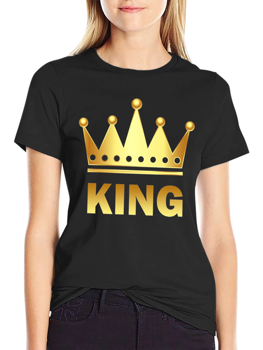 King Crown Graphic Tee - Gold on Black