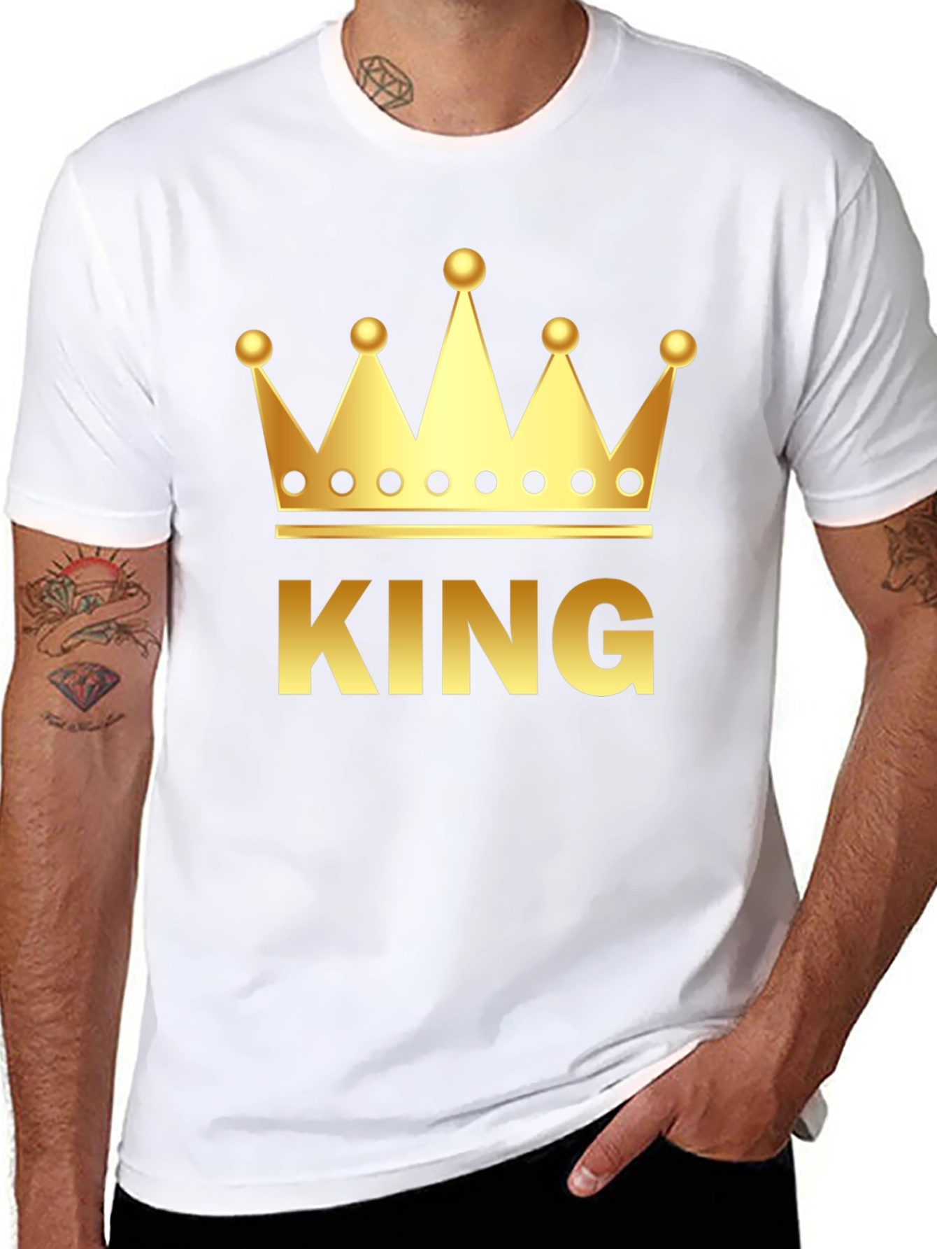 King Crown Graphic Tee - Gold on Black