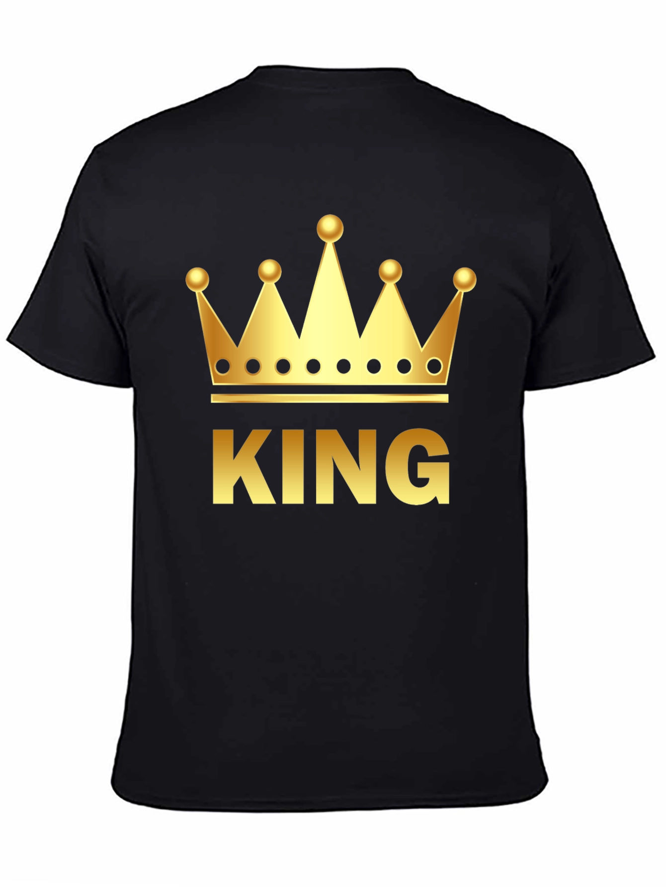 King Crown Graphic Tee - Gold on Black