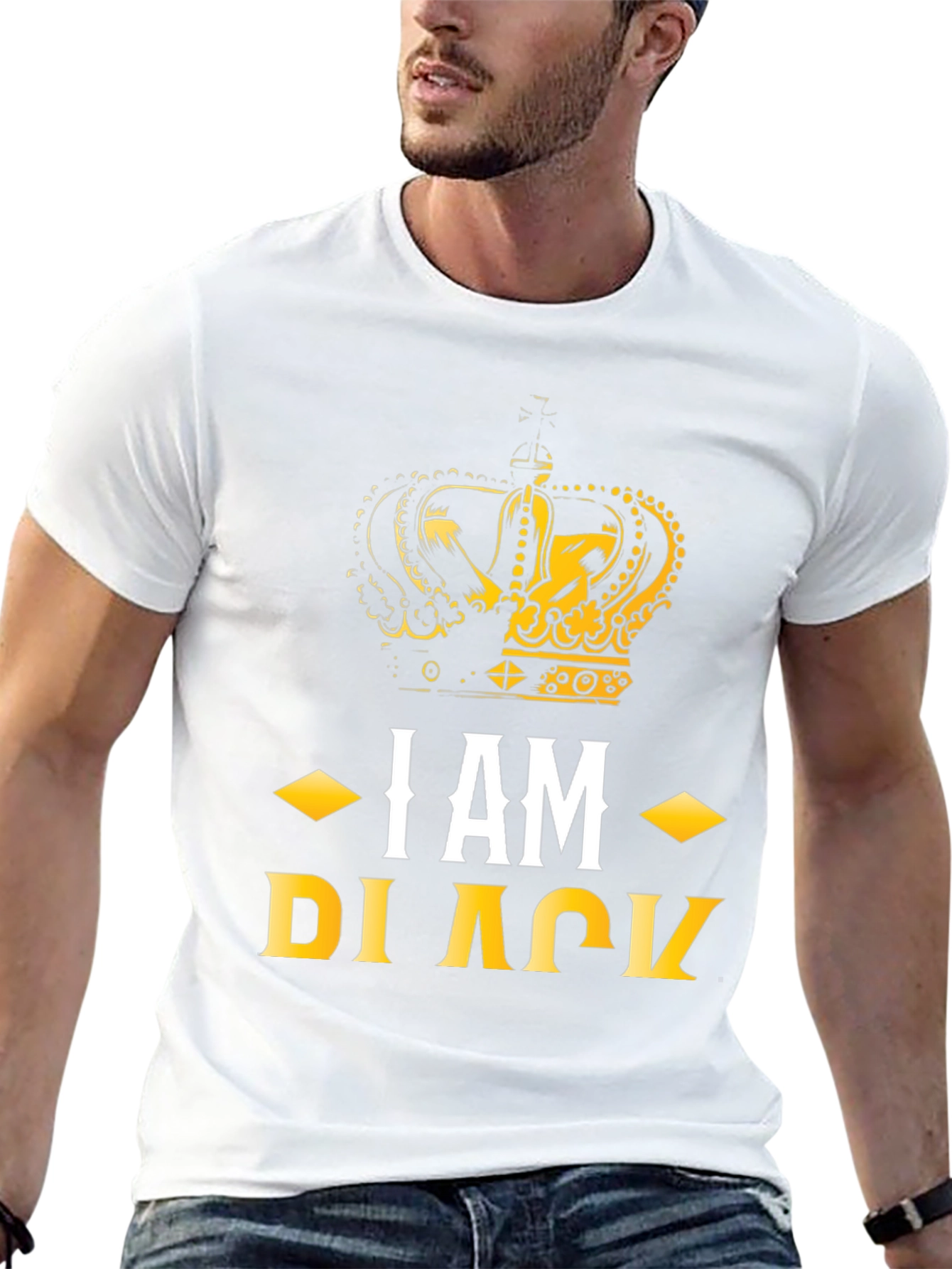 I AM BLACK Crown Graphic Tee