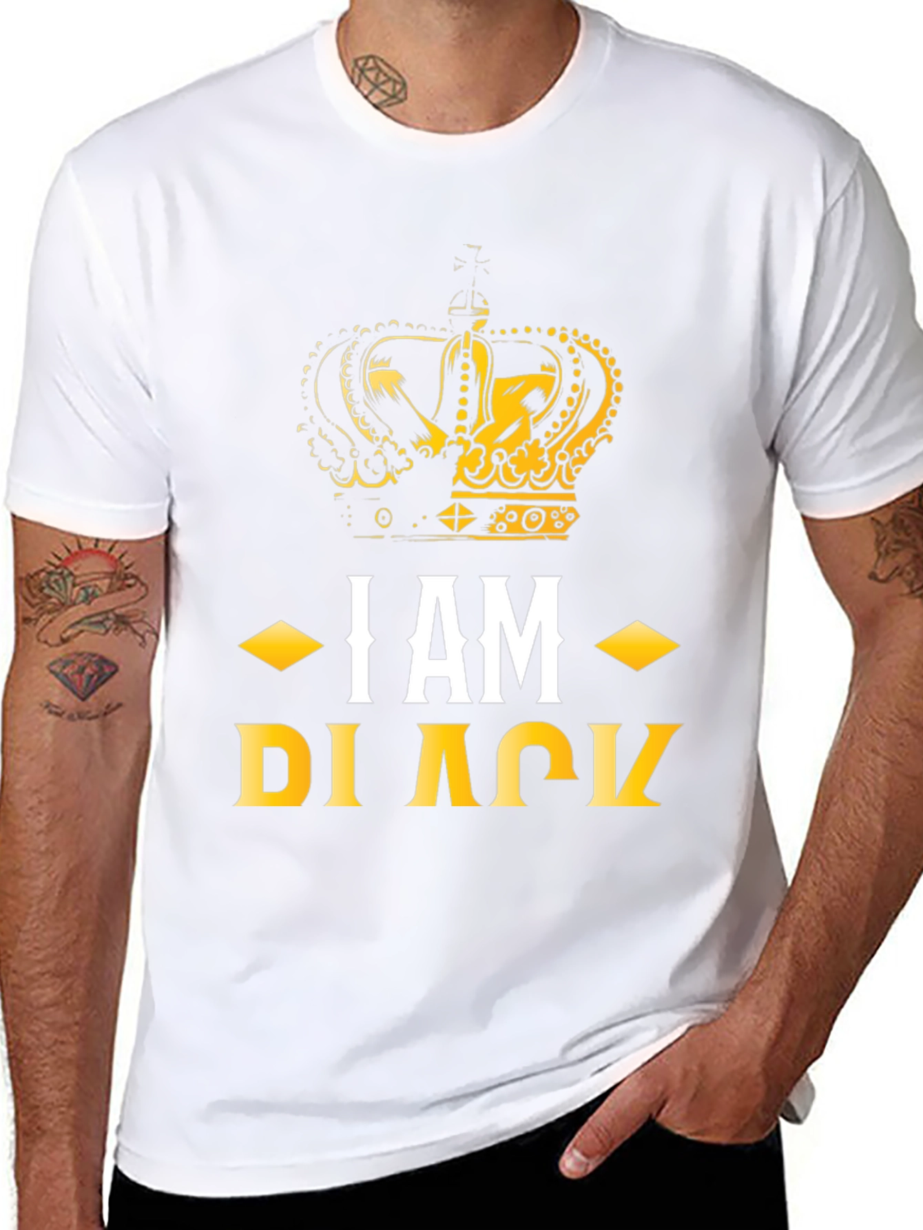 I AM BLACK Crown Graphic Tee