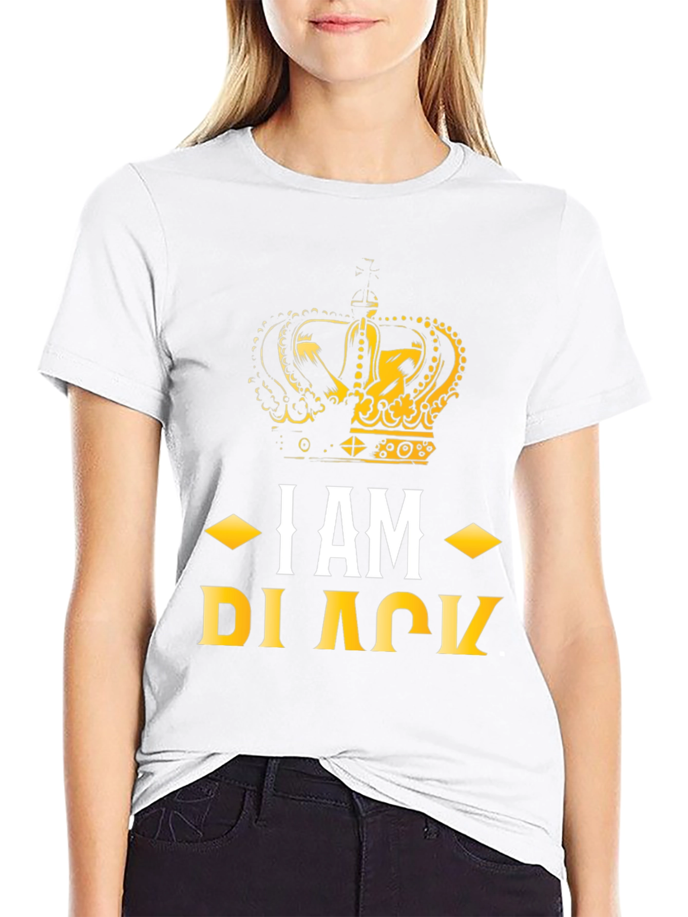 I AM BLACK Crown Graphic Tee