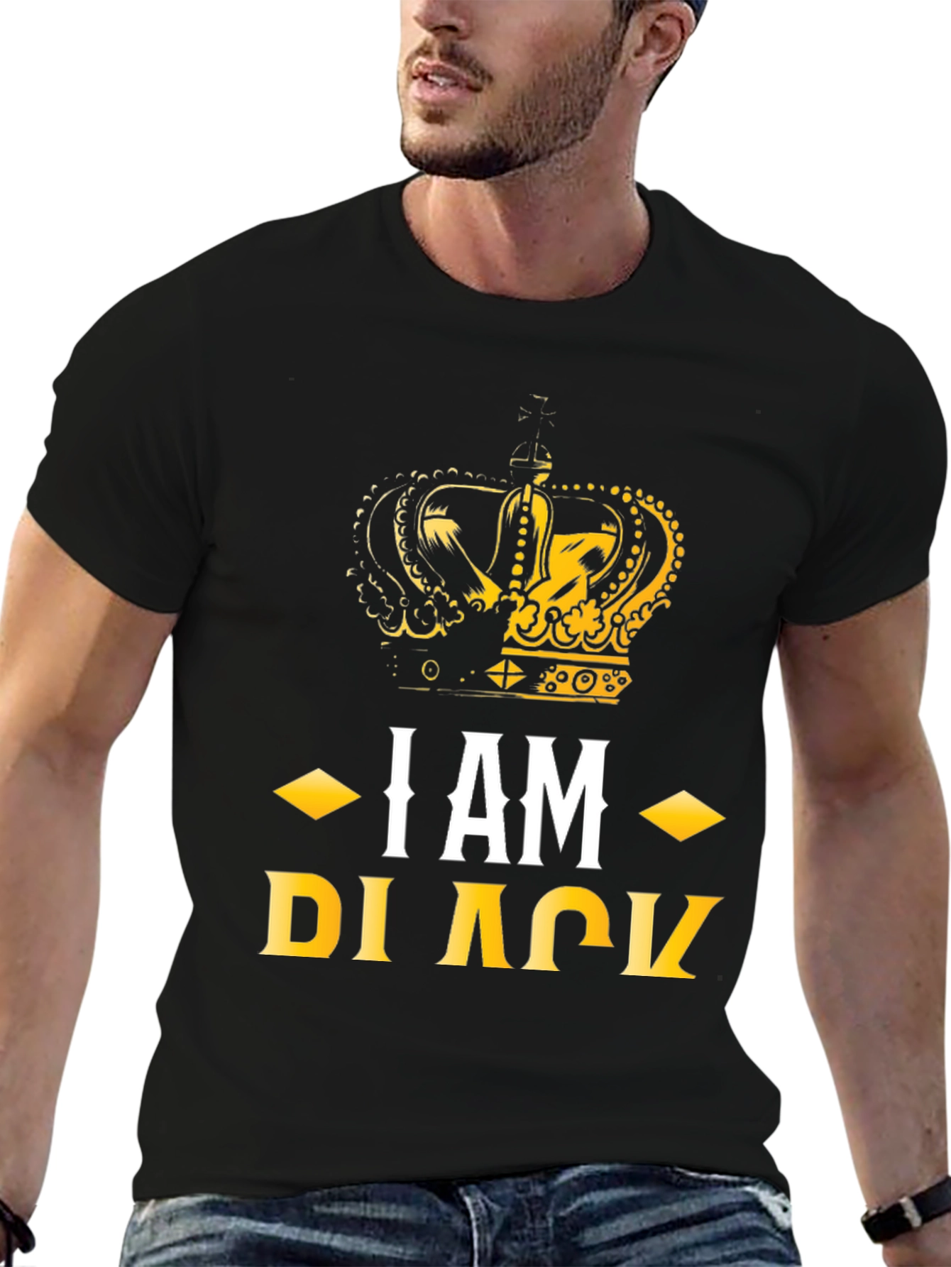 I AM BLACK Crown Graphic Tee