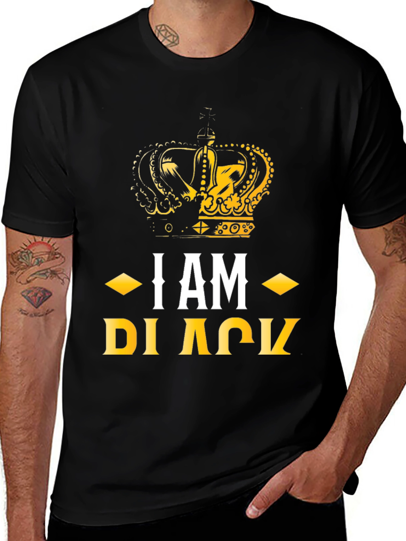 I AM BLACK Crown Graphic Tee