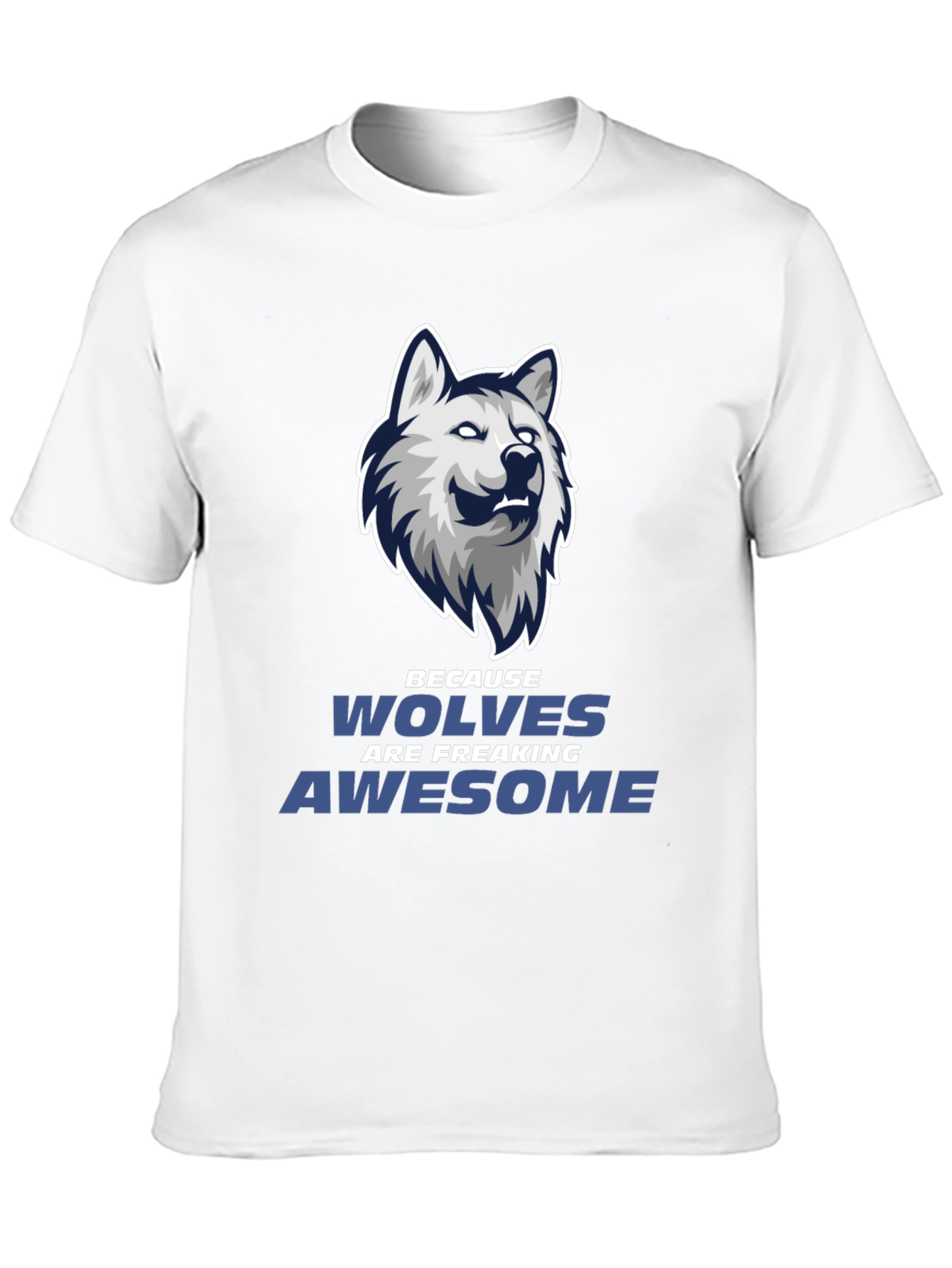 Wolf Graphic Tee - Wolves Are Awesome Black T-Shirt