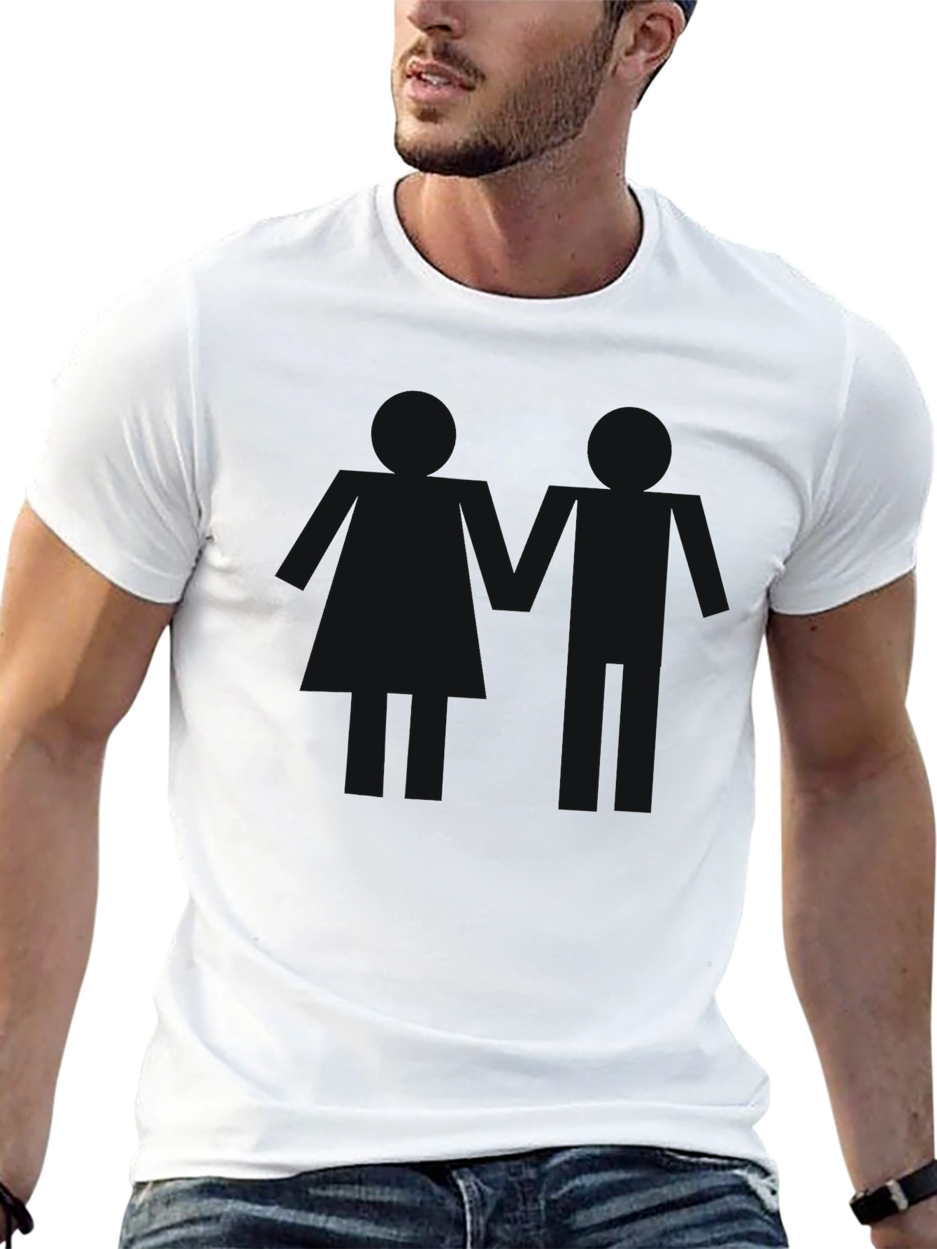 Mens Basic Black Crew Neck T-Shirt