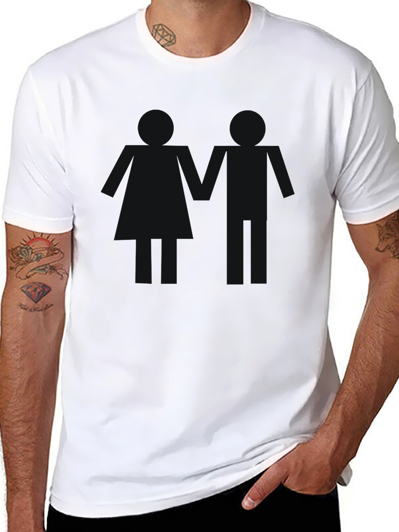 Mens Basic Black Crew Neck T-Shirt