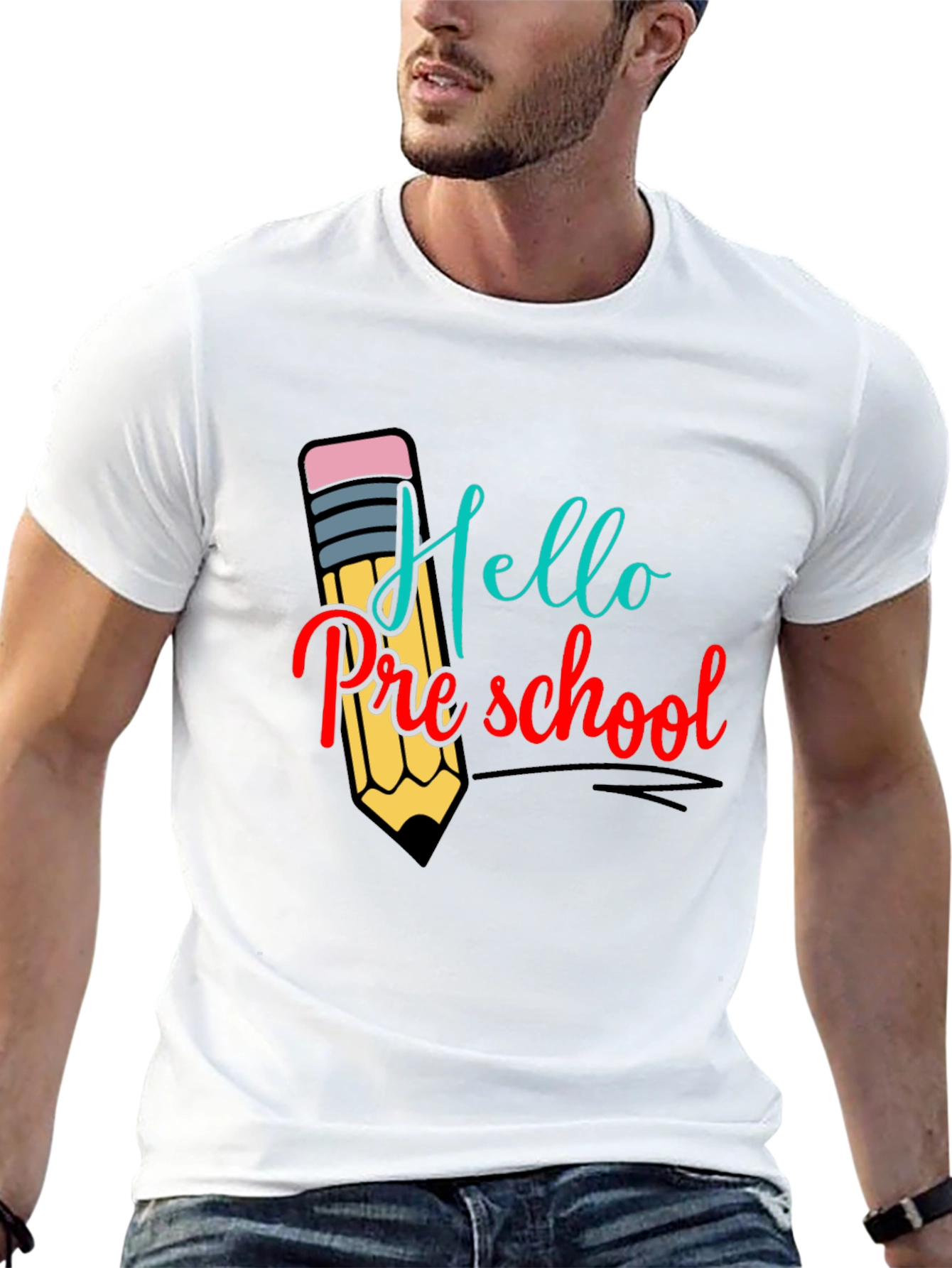 Hello Preschool T-Shirt Back to School Teacher Tee