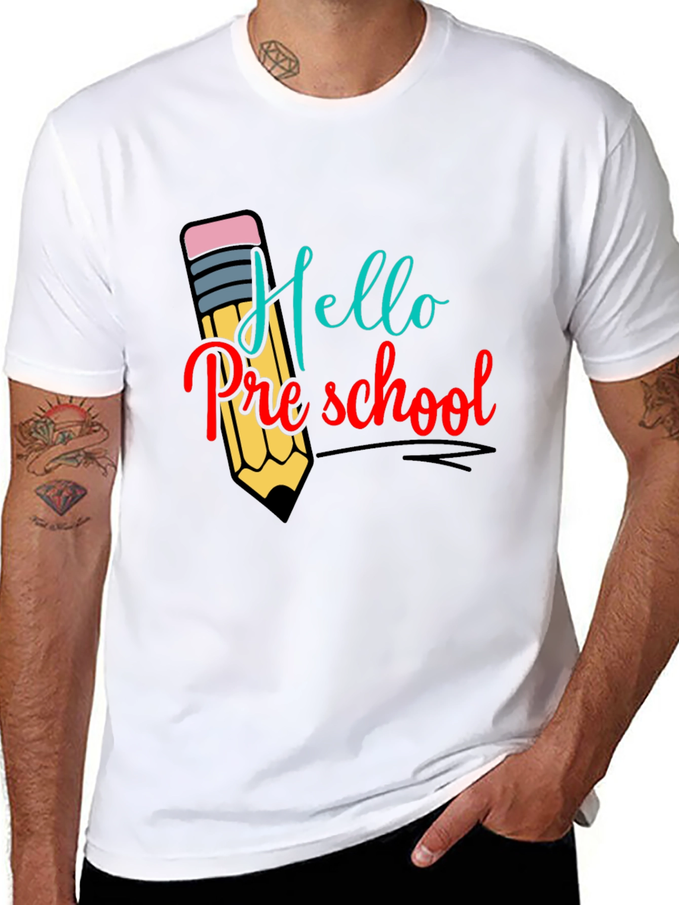 Hello Preschool T-Shirt Back to School Teacher Tee