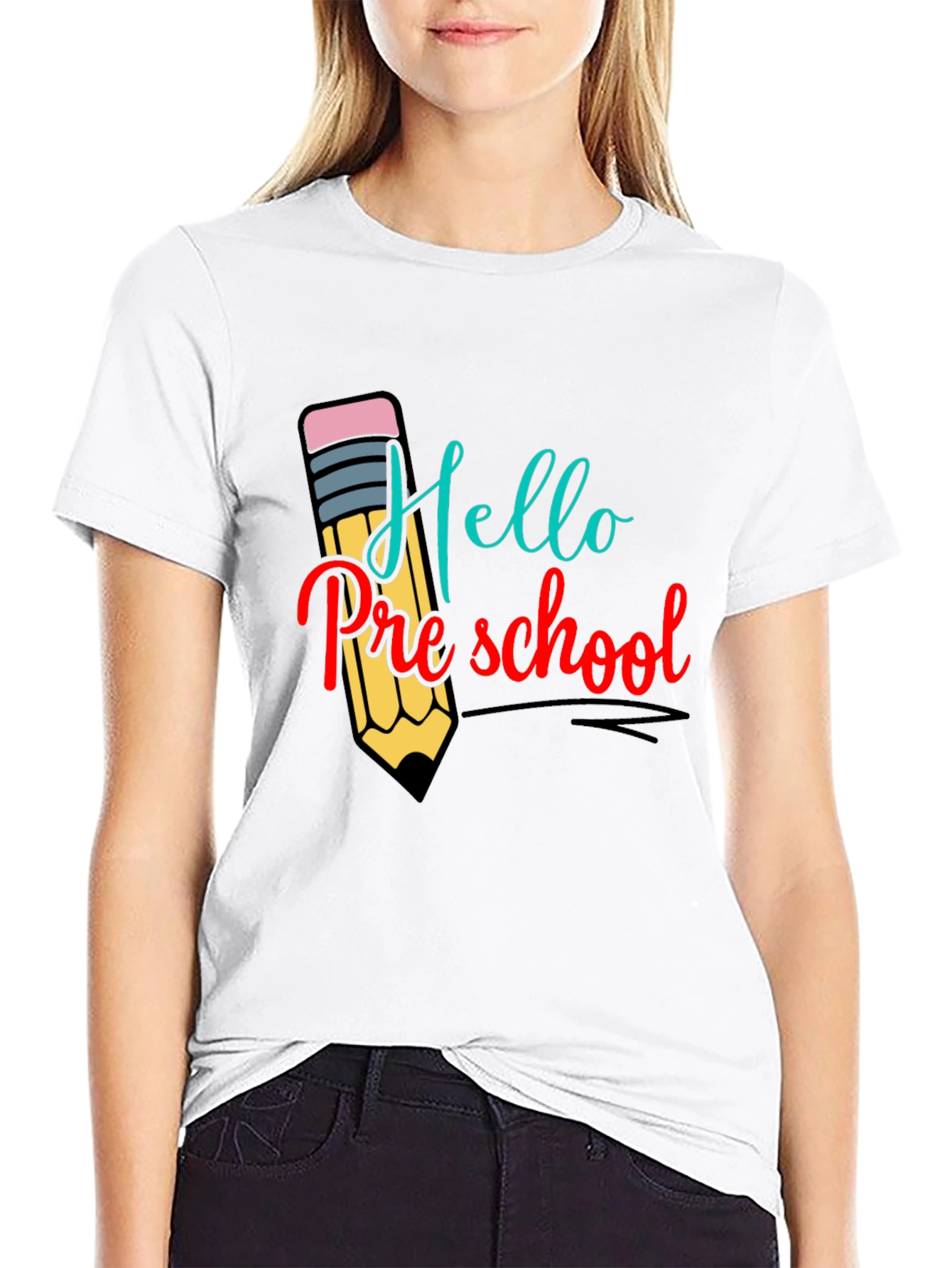 Hello Preschool T-Shirt Back to School Teacher Tee